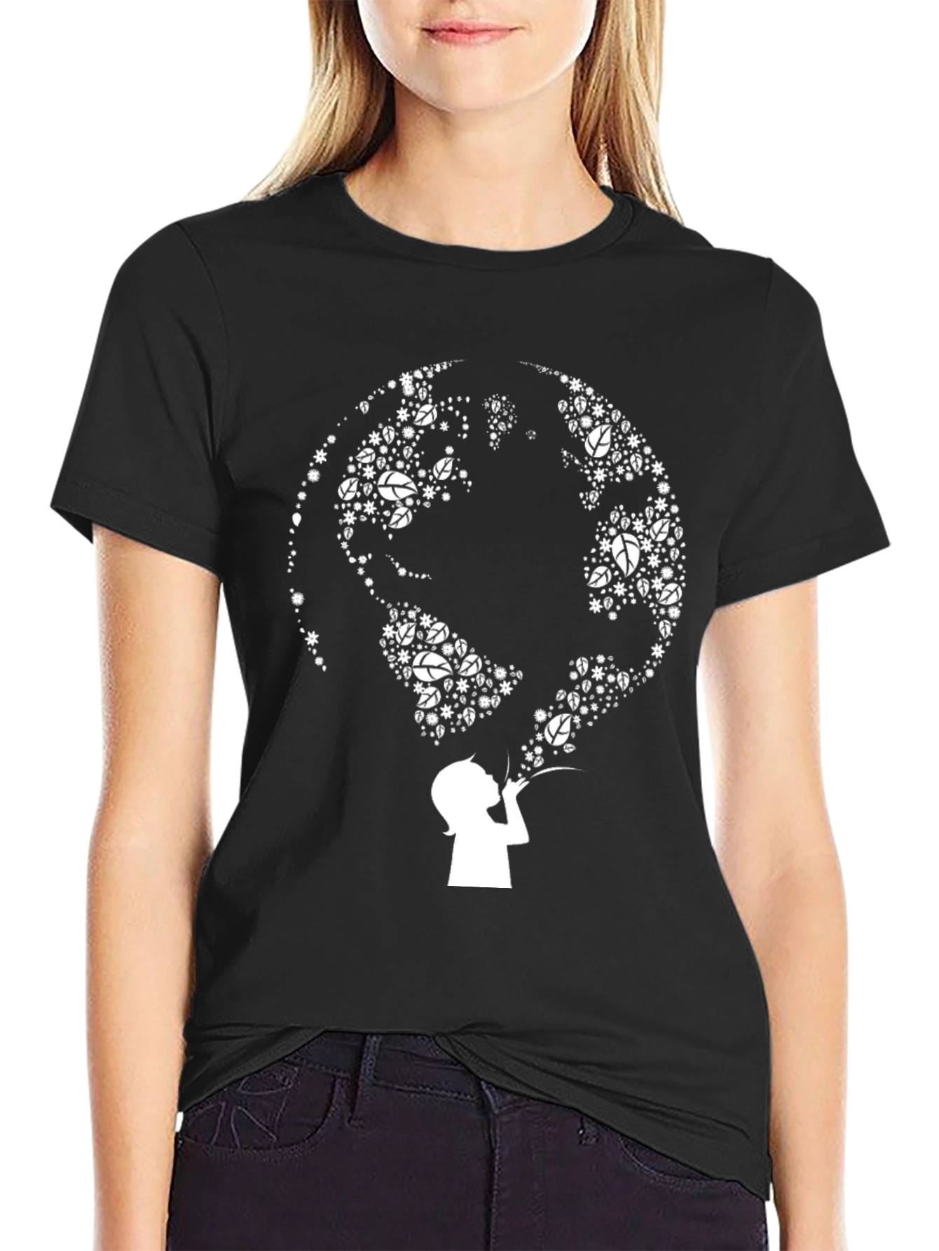 Eco Globe Graphic Tee - Unisex Black T-Shirt