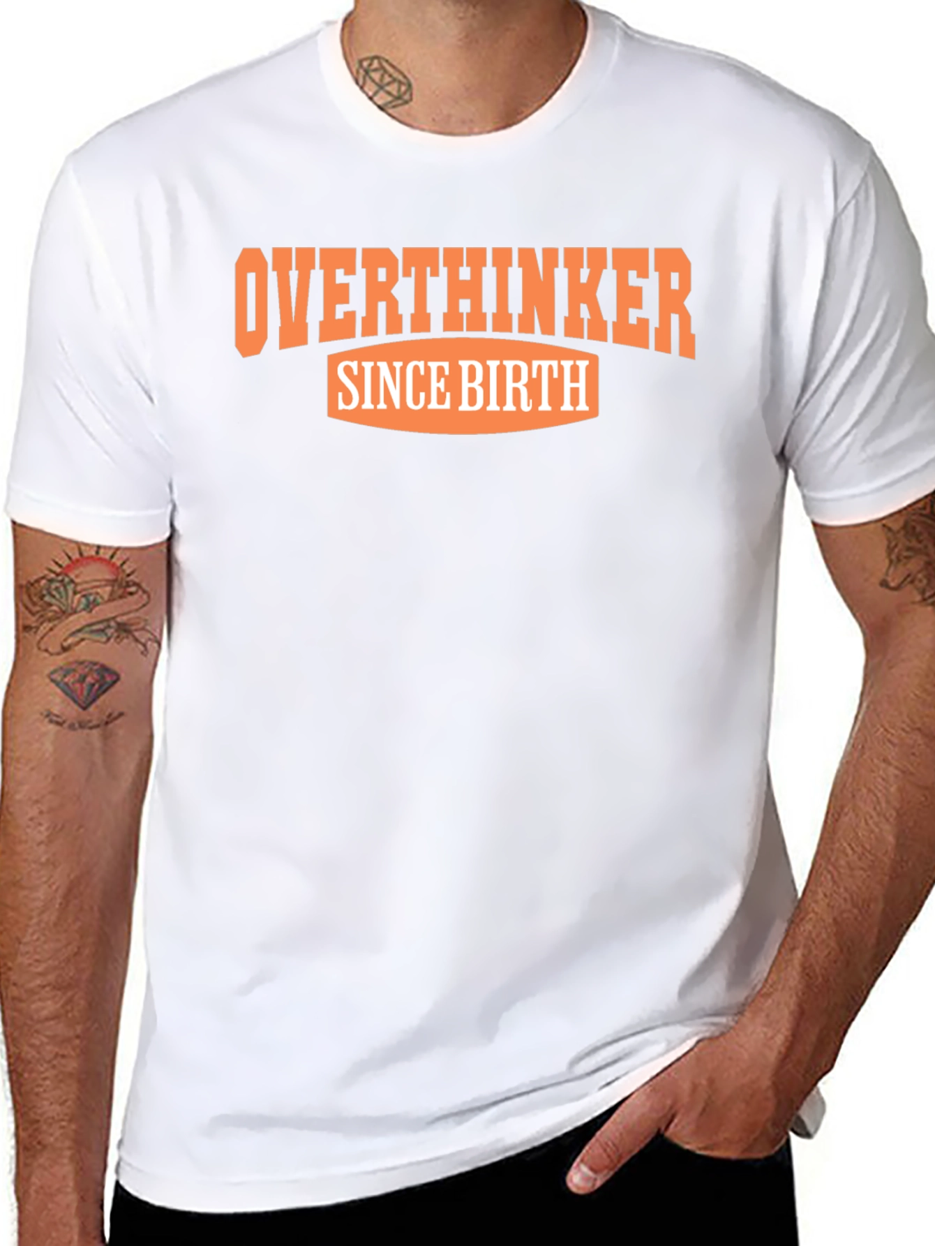 Overthinker Since Birth Graphic Tee - Black