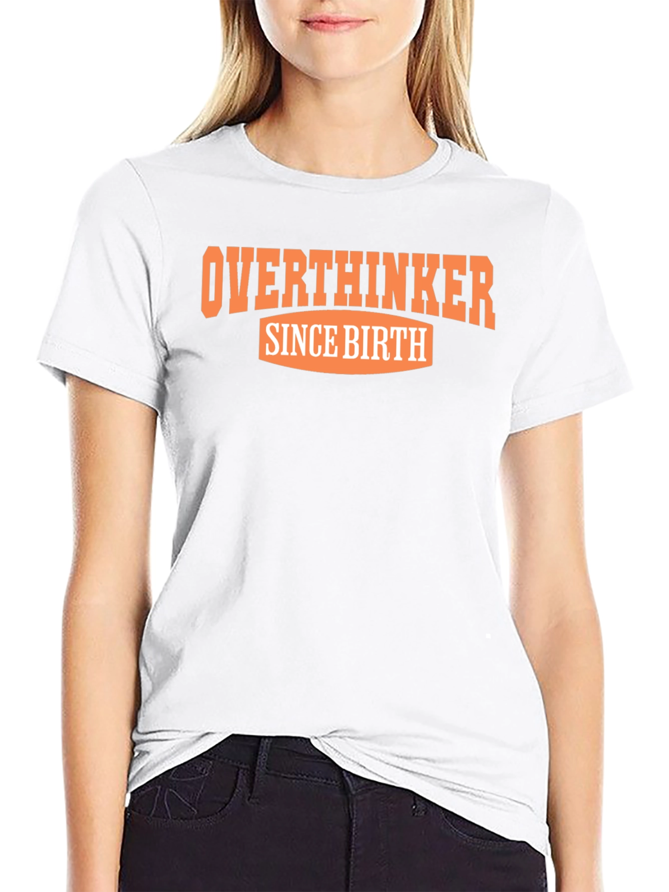Overthinker Since Birth Graphic Tee - Black