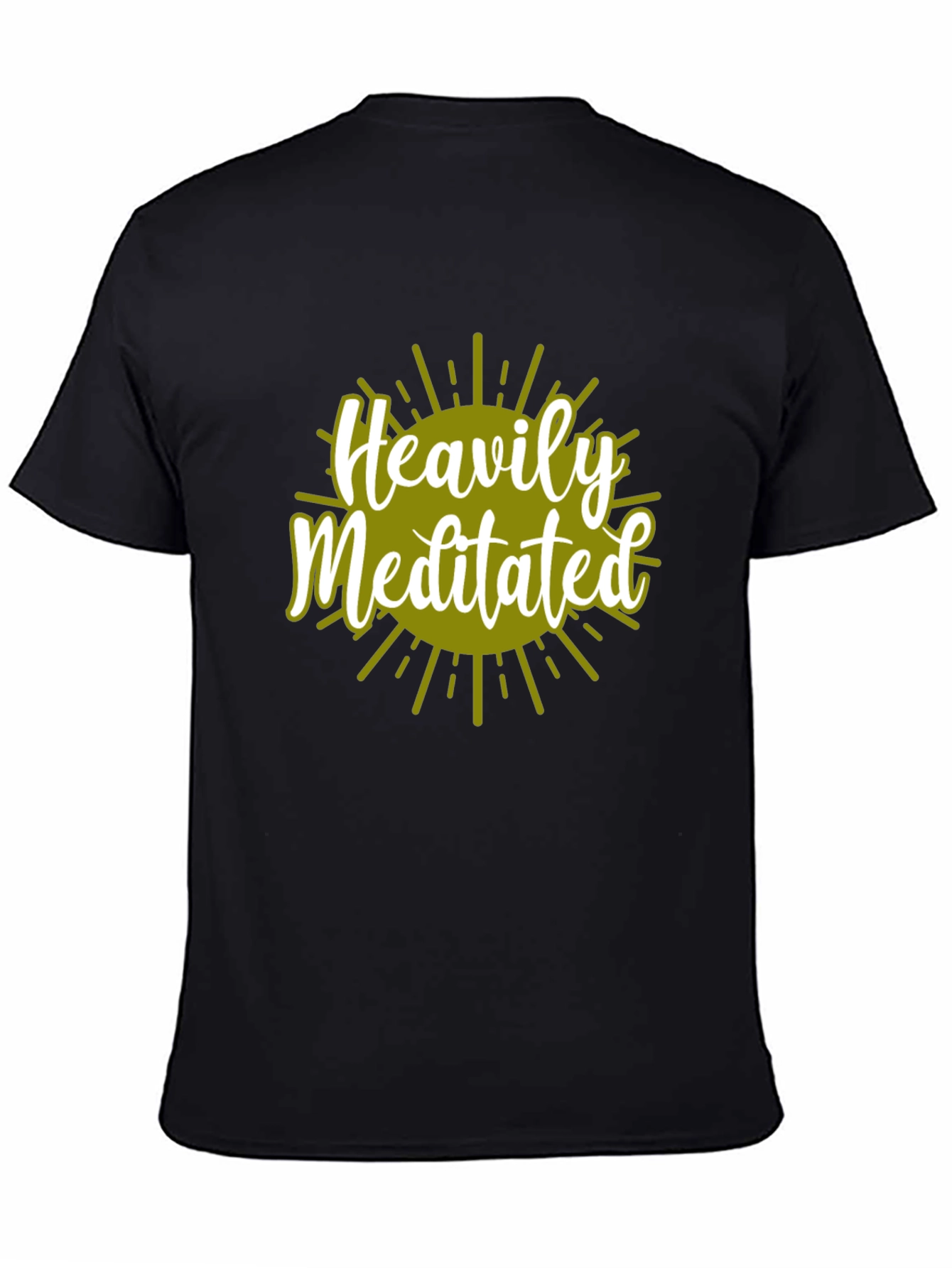 Heavily Meditated Graphic Tee - Black Cotton Shirt