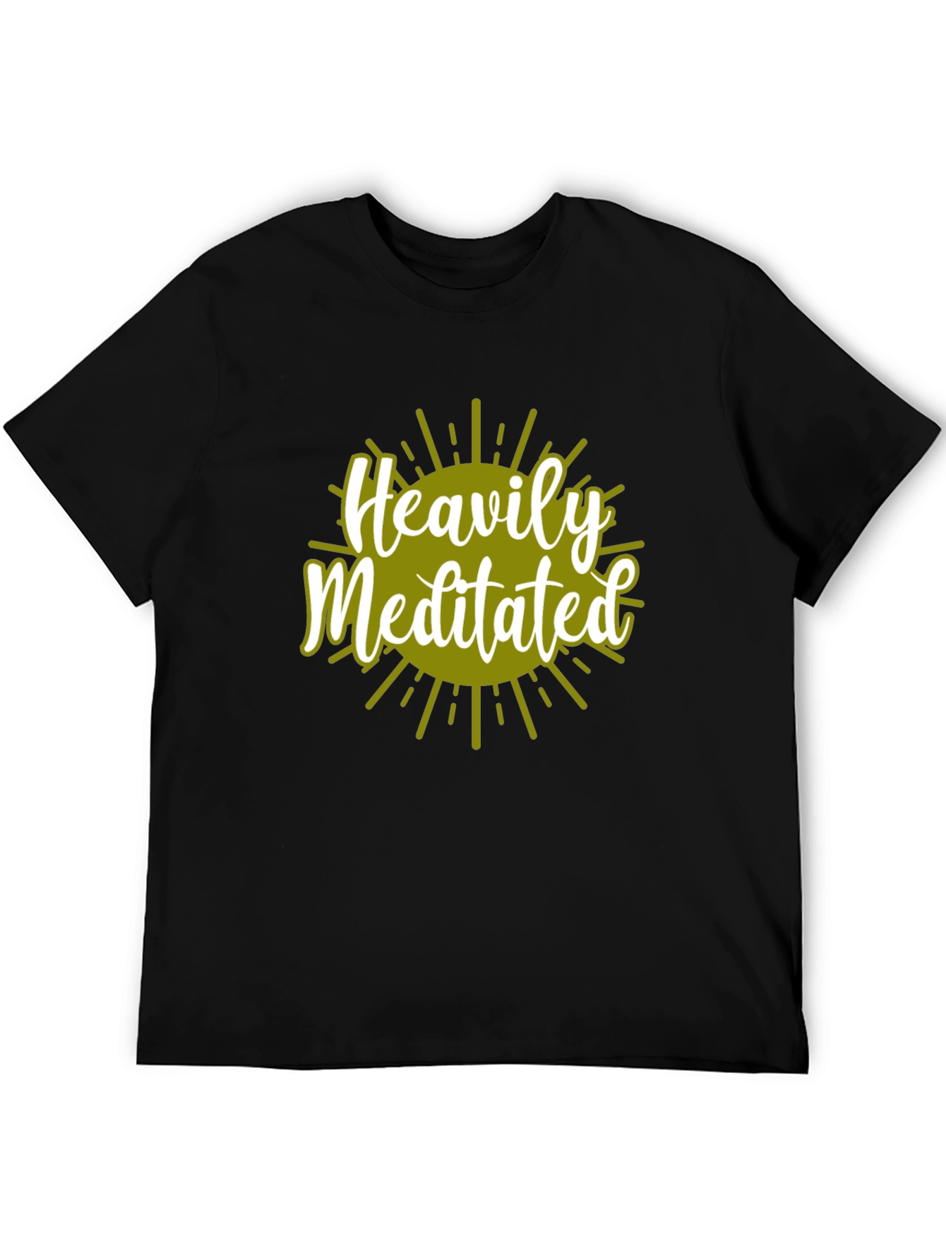 Heavily Meditated Graphic Tee - Black Cotton Shirt