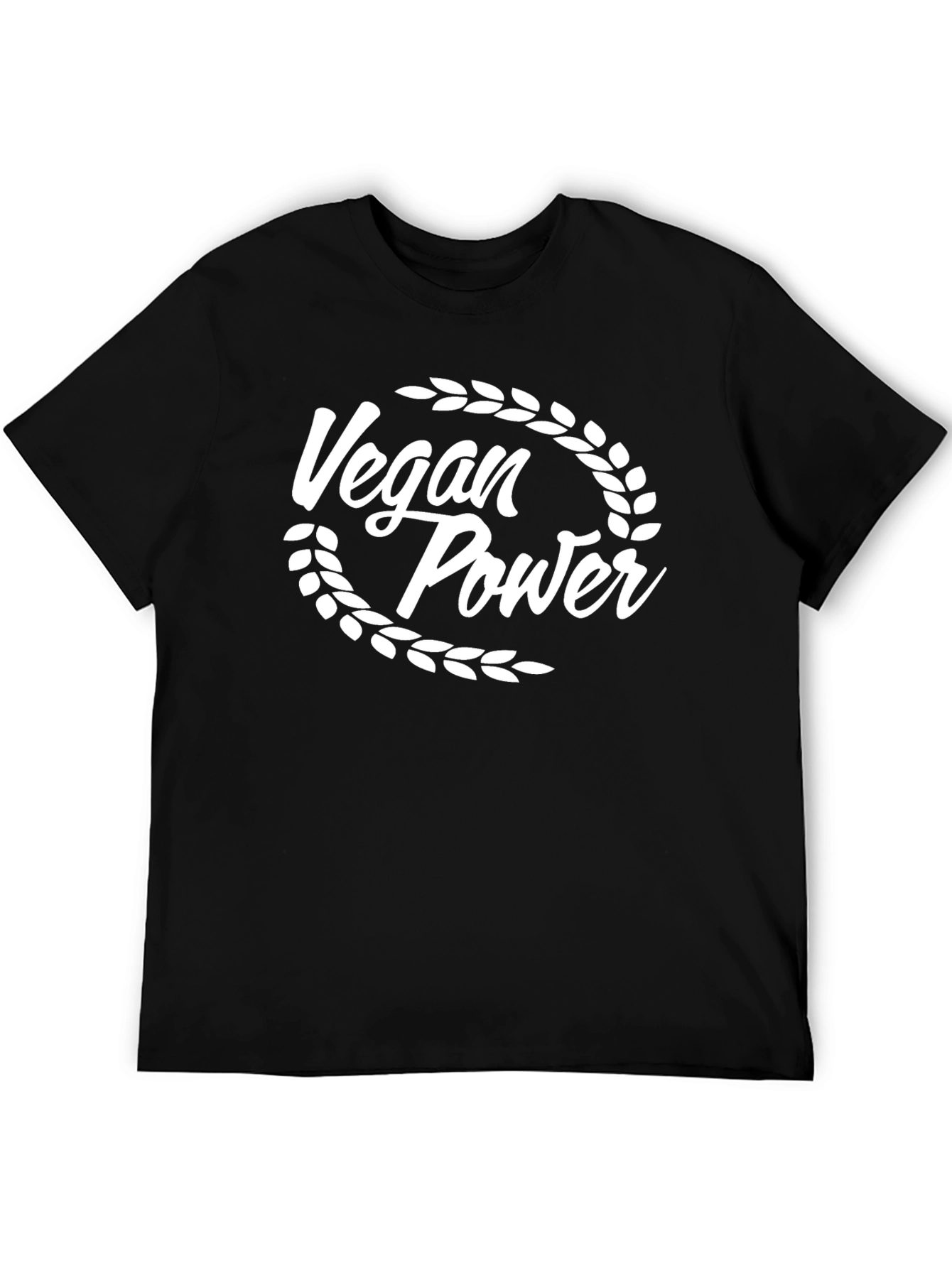 Vegan Power T-Shirt - Black Short Sleeve Tee