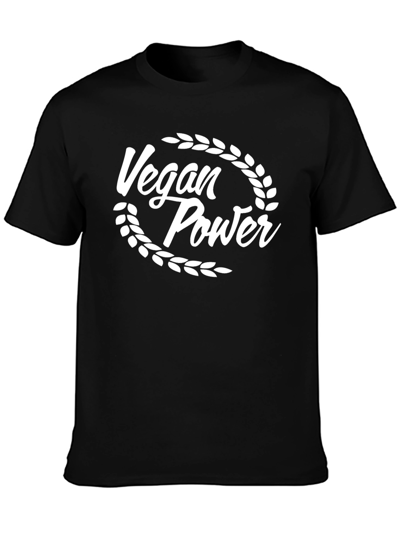 Vegan Power T-Shirt - Black Short Sleeve Tee