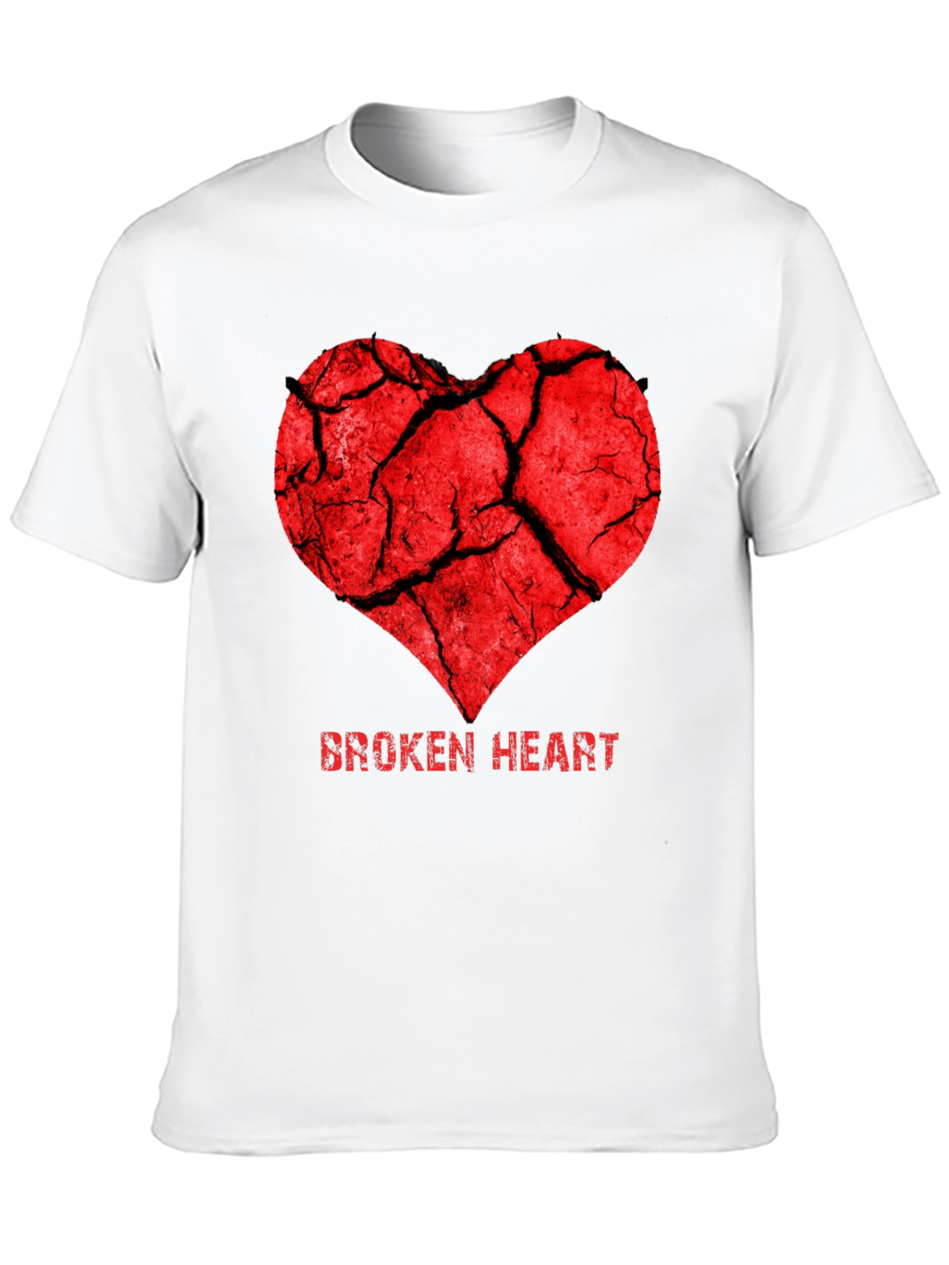 Broken Heart Graphic Tee - Trendy Casual T-Shirt