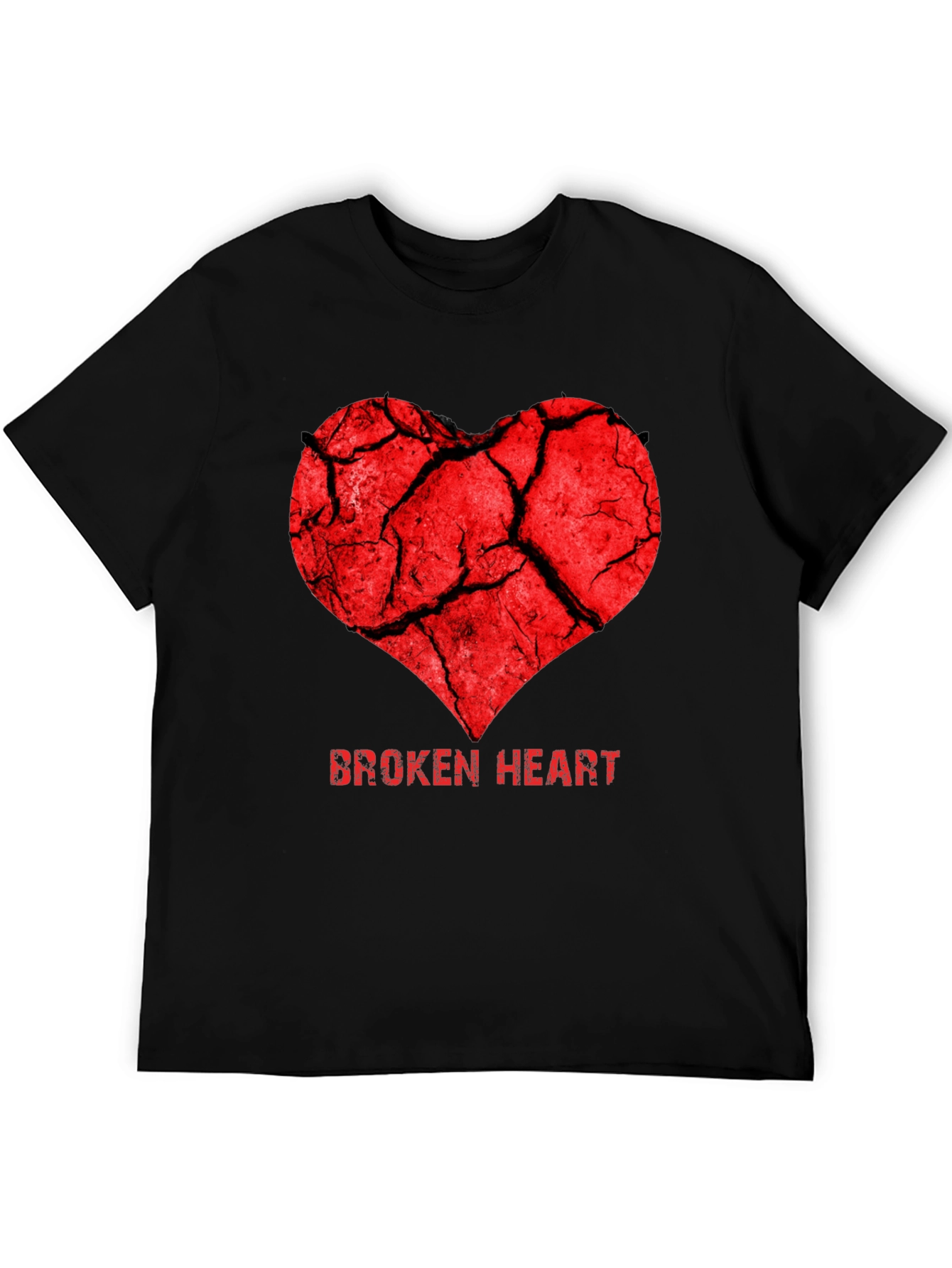 Broken Heart Graphic Tee - Trendy Casual T-Shirt