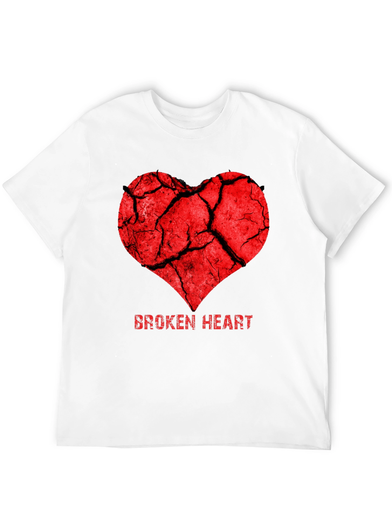 Broken Heart Graphic Tee - Trendy Casual T-Shirt