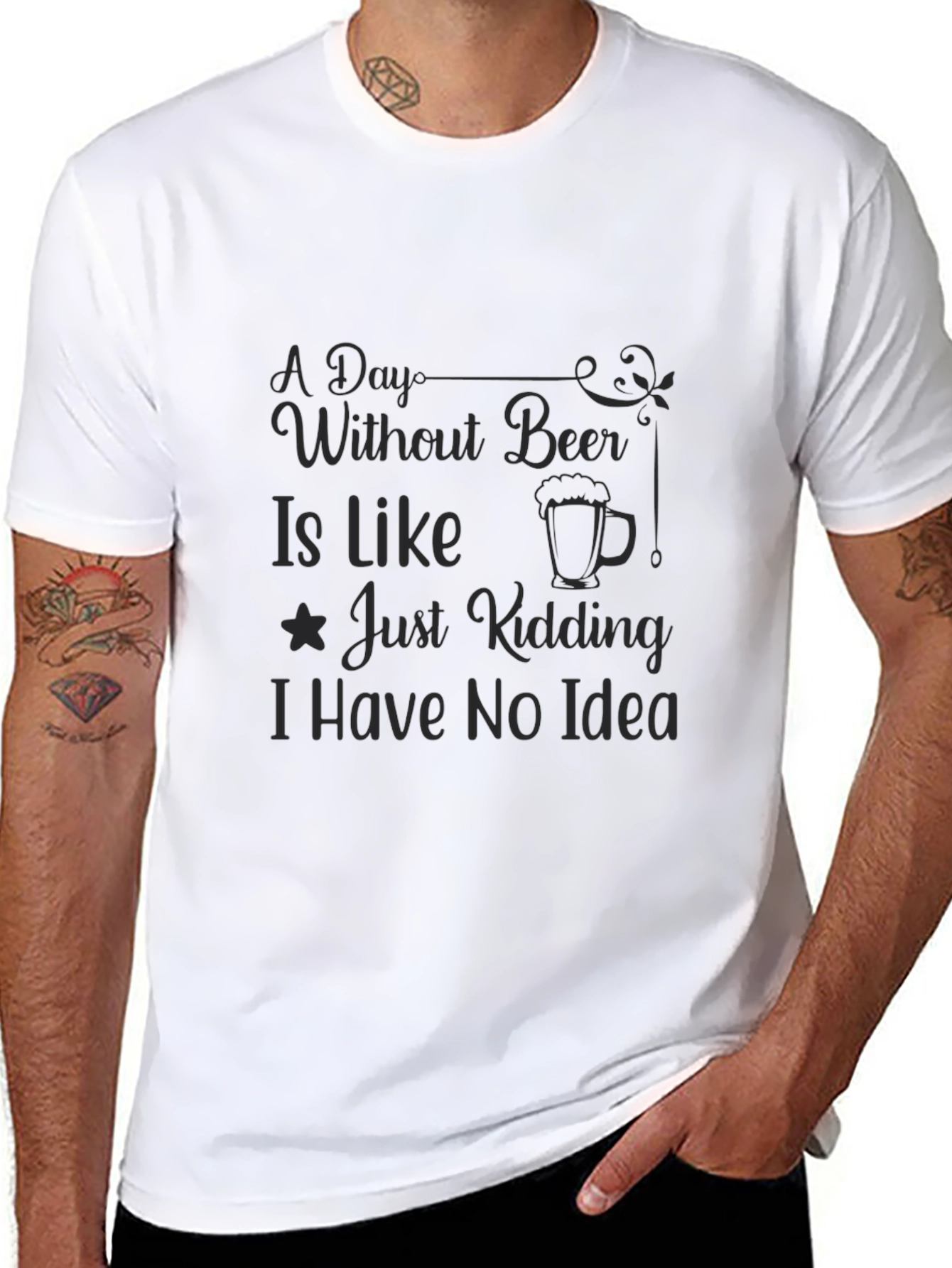 A Day Without Beer Funny Graphic T-Shirt