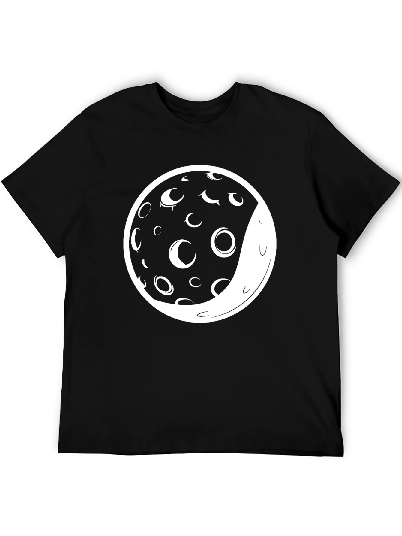 Lunar Phase Graphic Tee - Black
