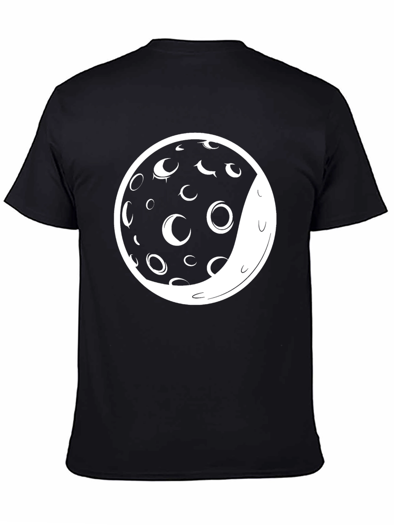 Lunar Phase Graphic Tee - Black