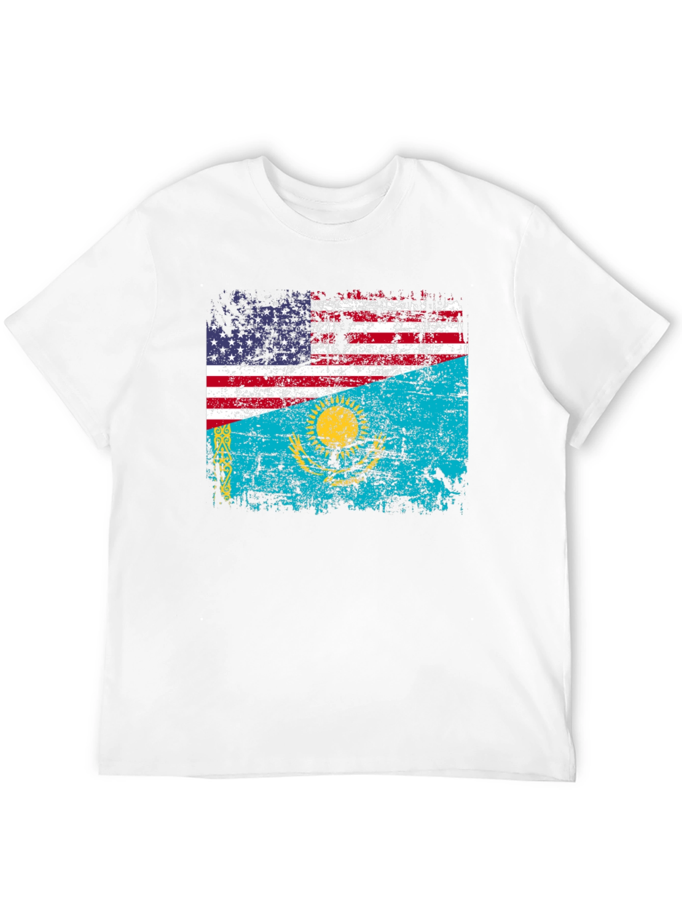 USA Kazakhstan Flag T-Shirt