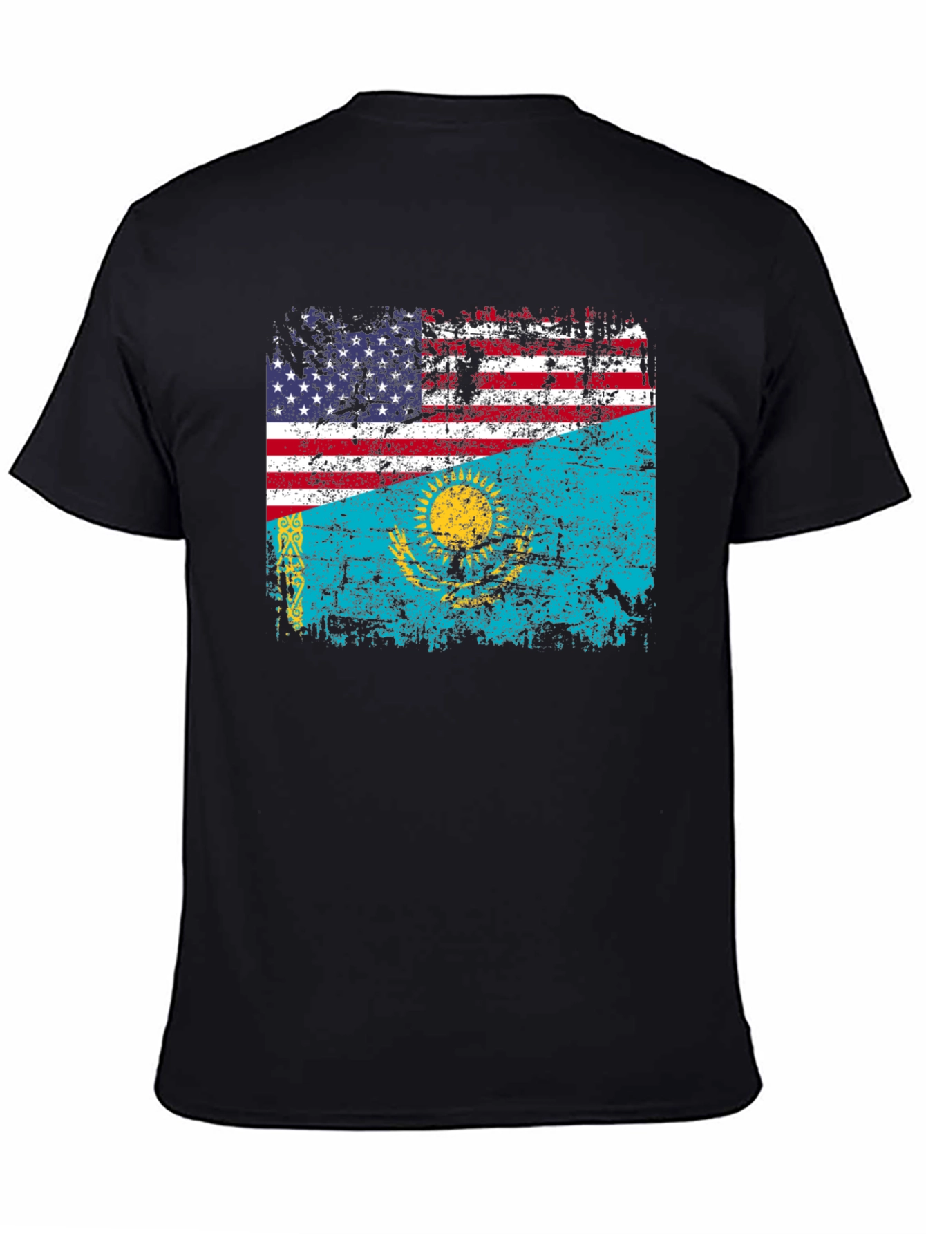 USA Kazakhstan Flag T-Shirt
