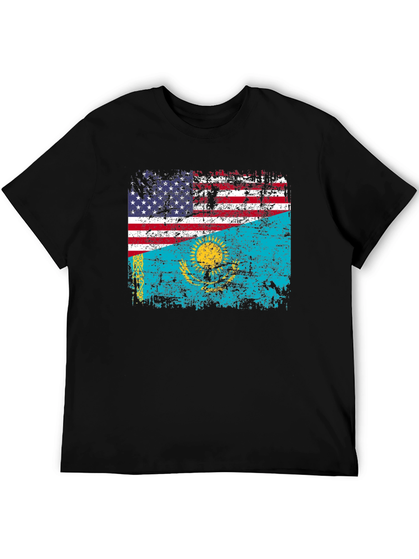 USA Kazakhstan Flag T-Shirt