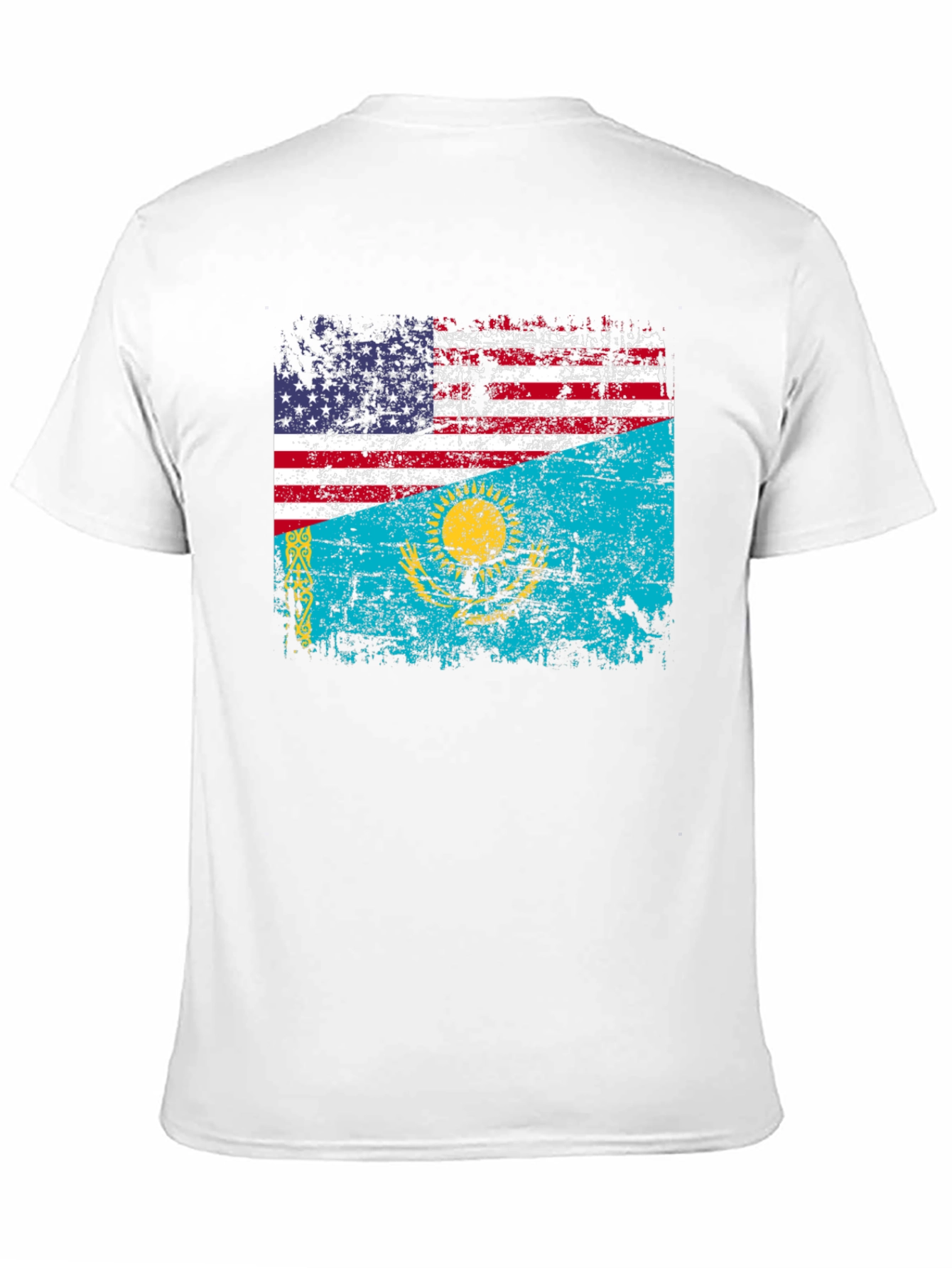 USA Kazakhstan Flag T-Shirt