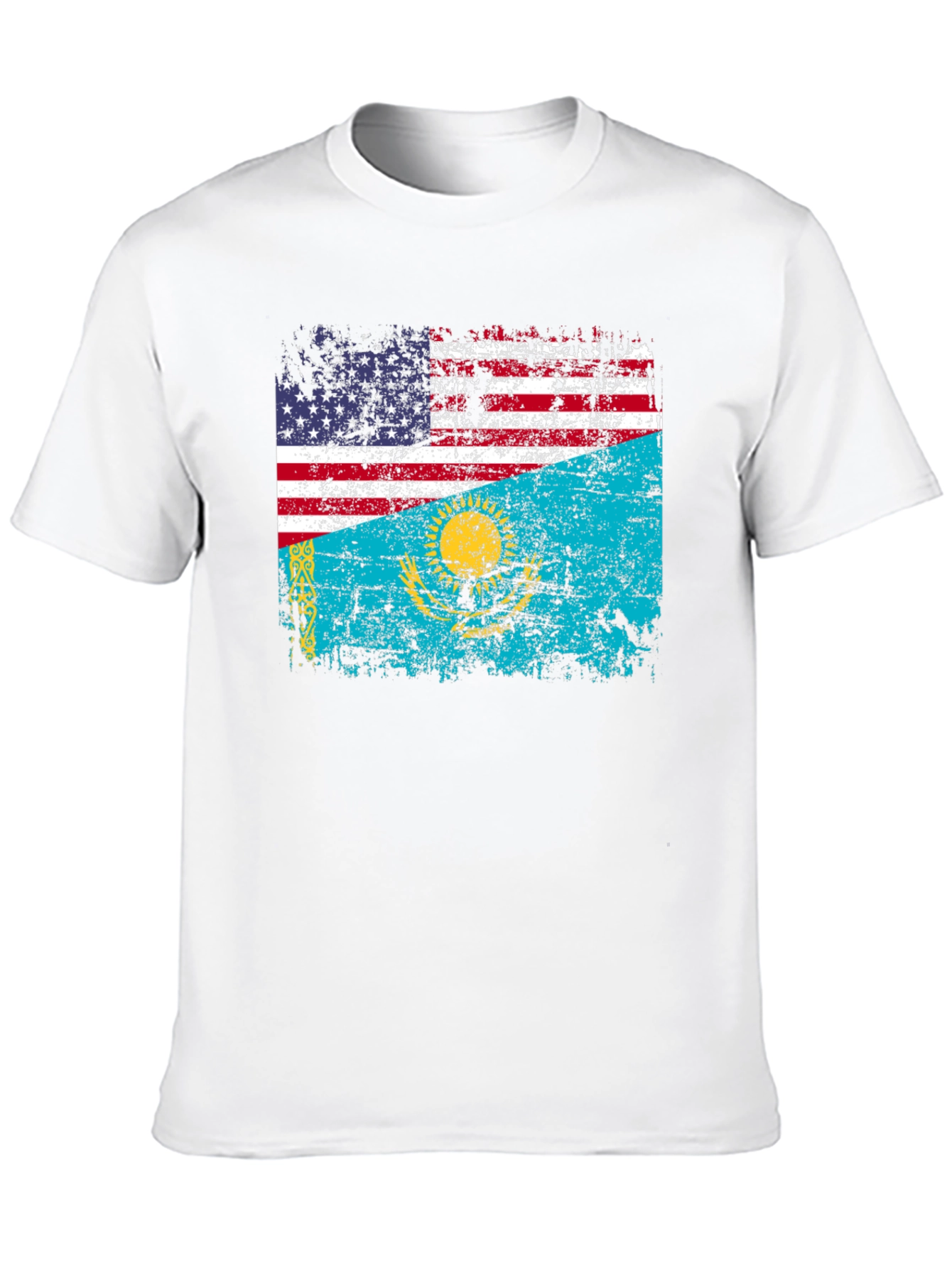 USA Kazakhstan Flag T-Shirt