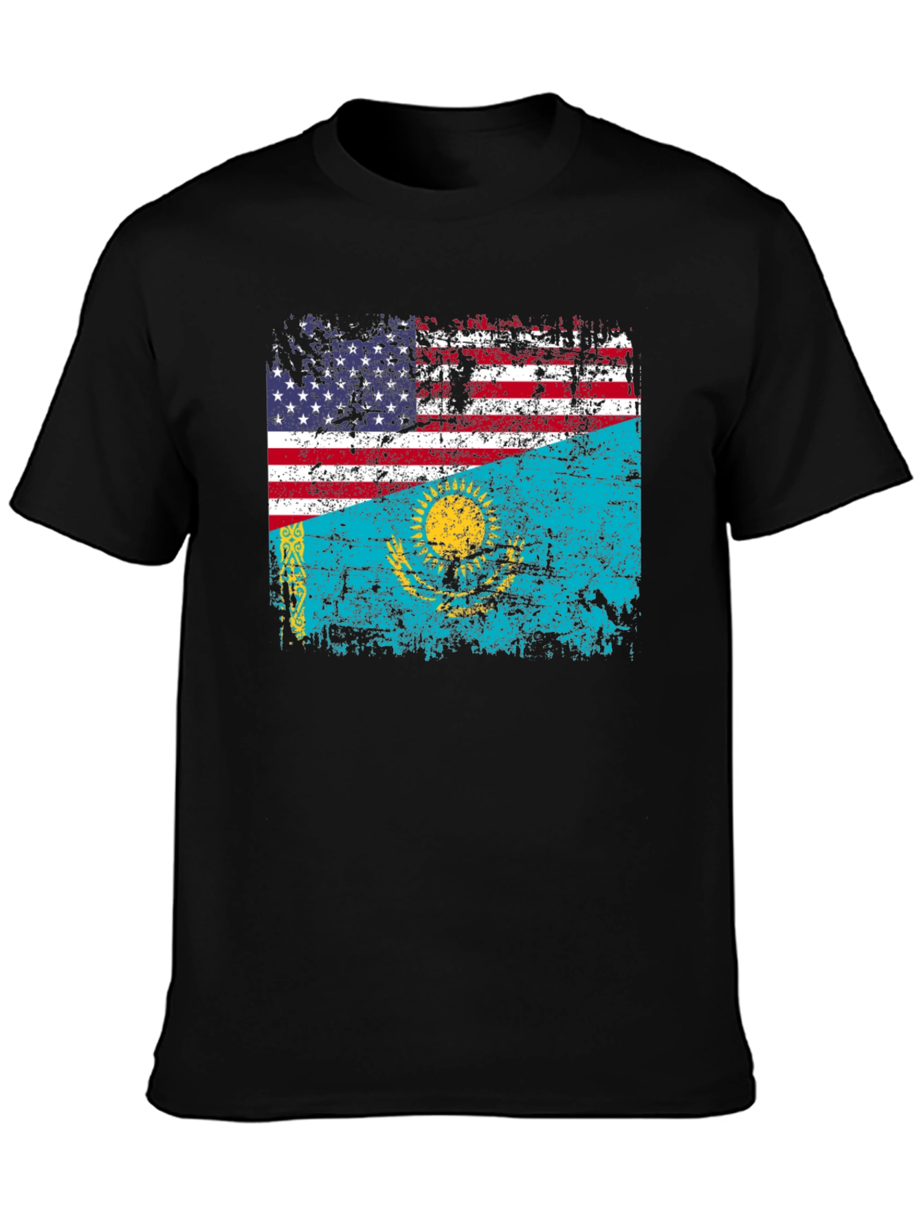 USA Kazakhstan Flag T-Shirt