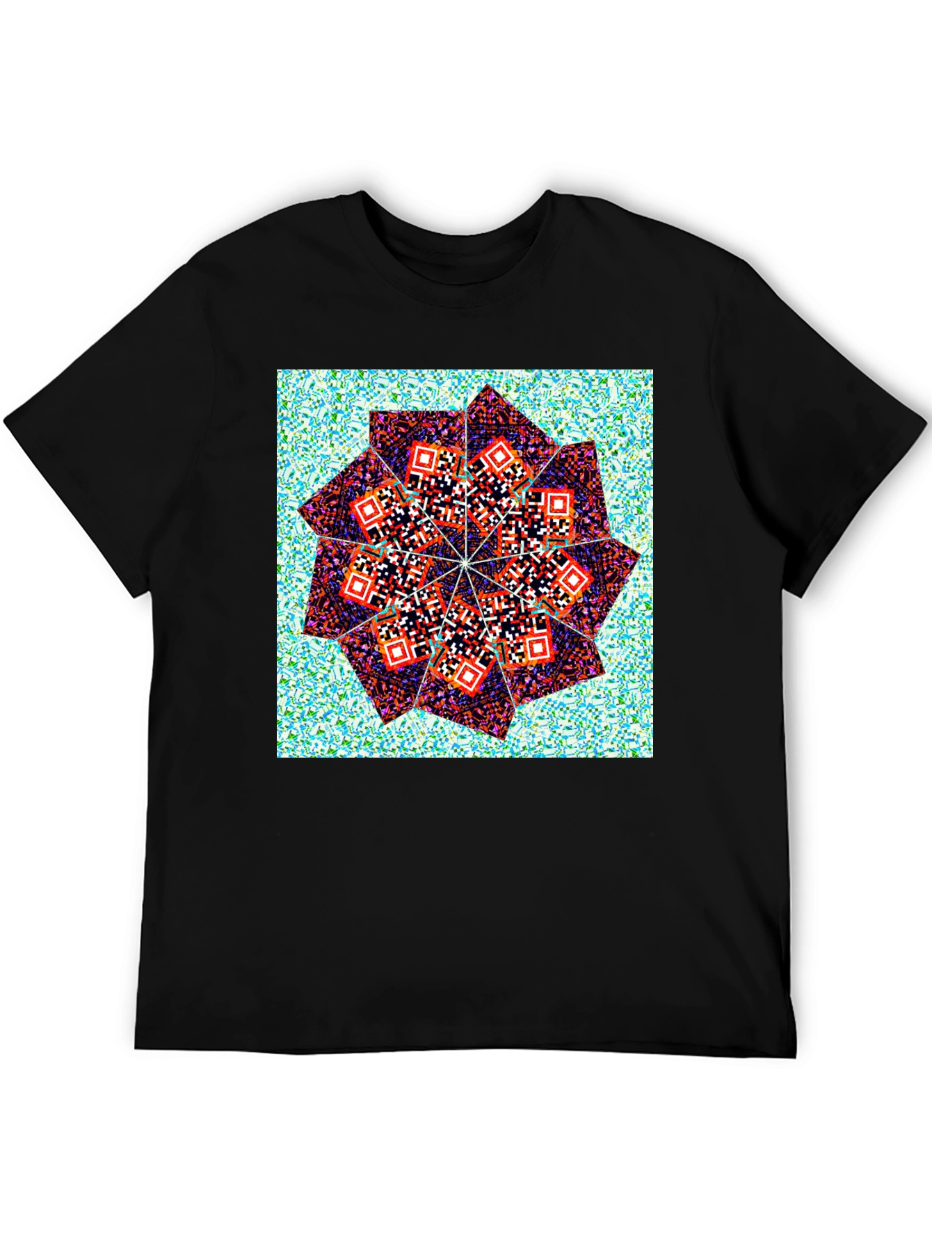 Geometric Print Crew Neck T-Shirt