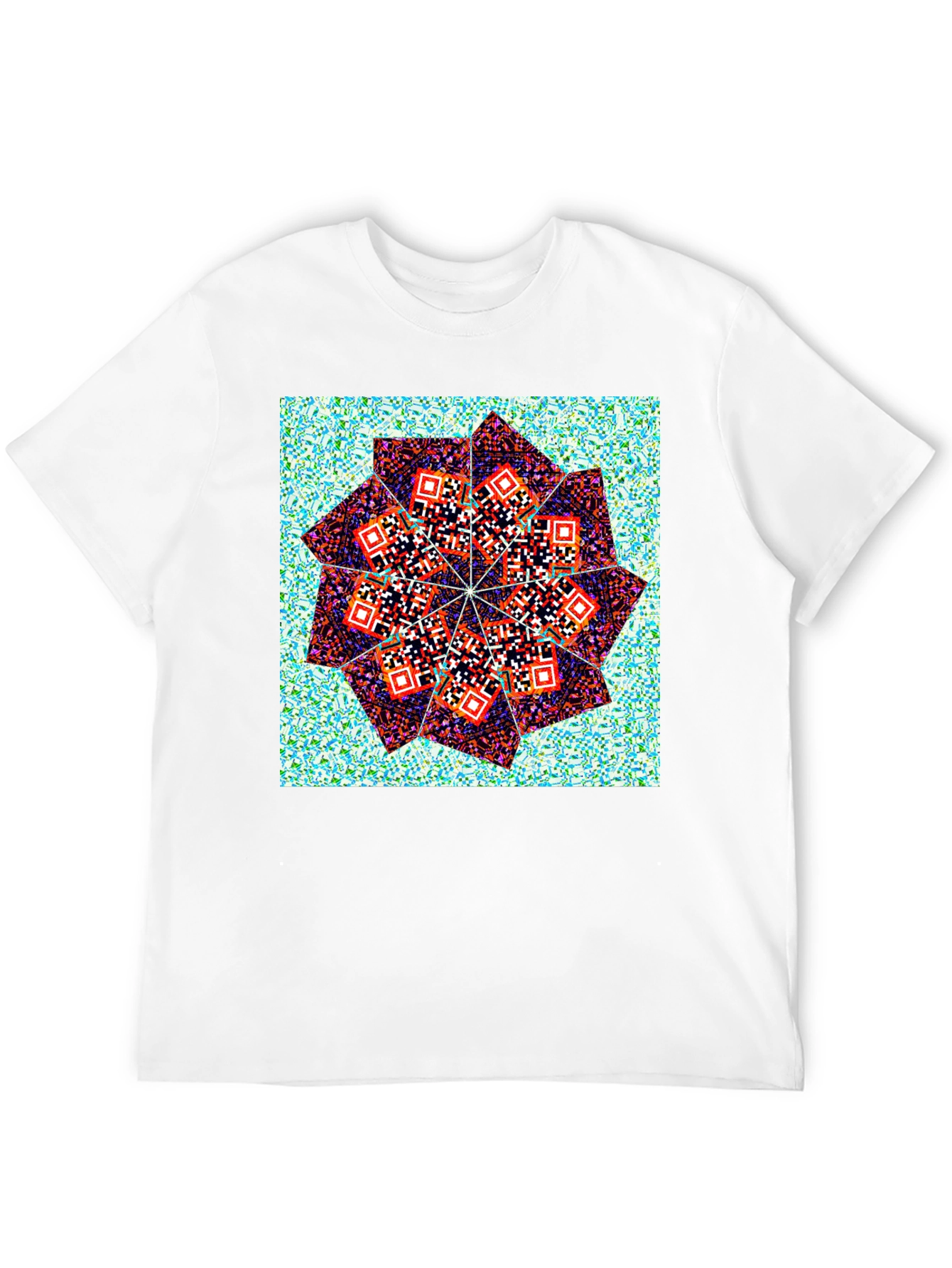 Geometric Print Crew Neck T-Shirt