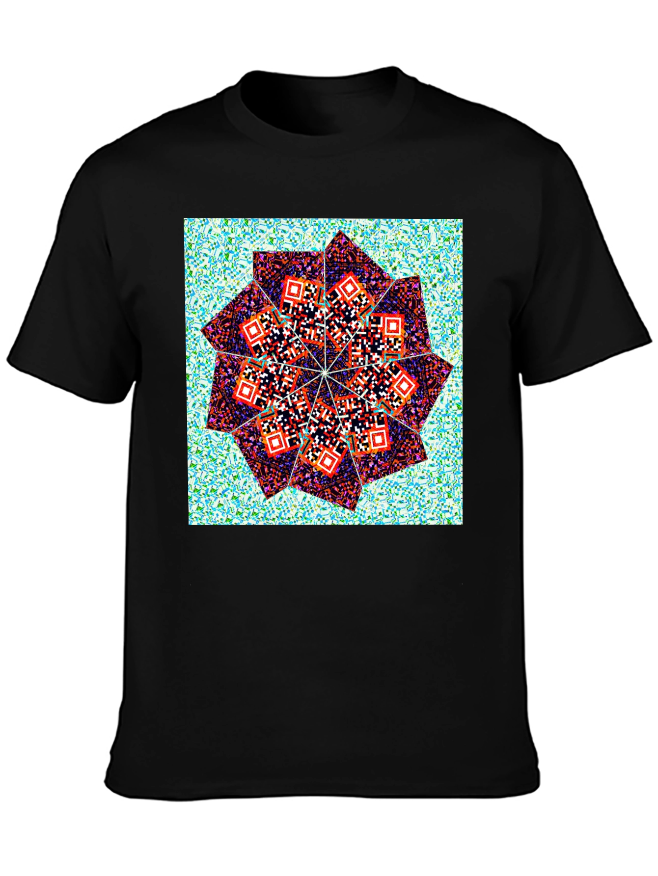 Geometric Print Crew Neck T-Shirt