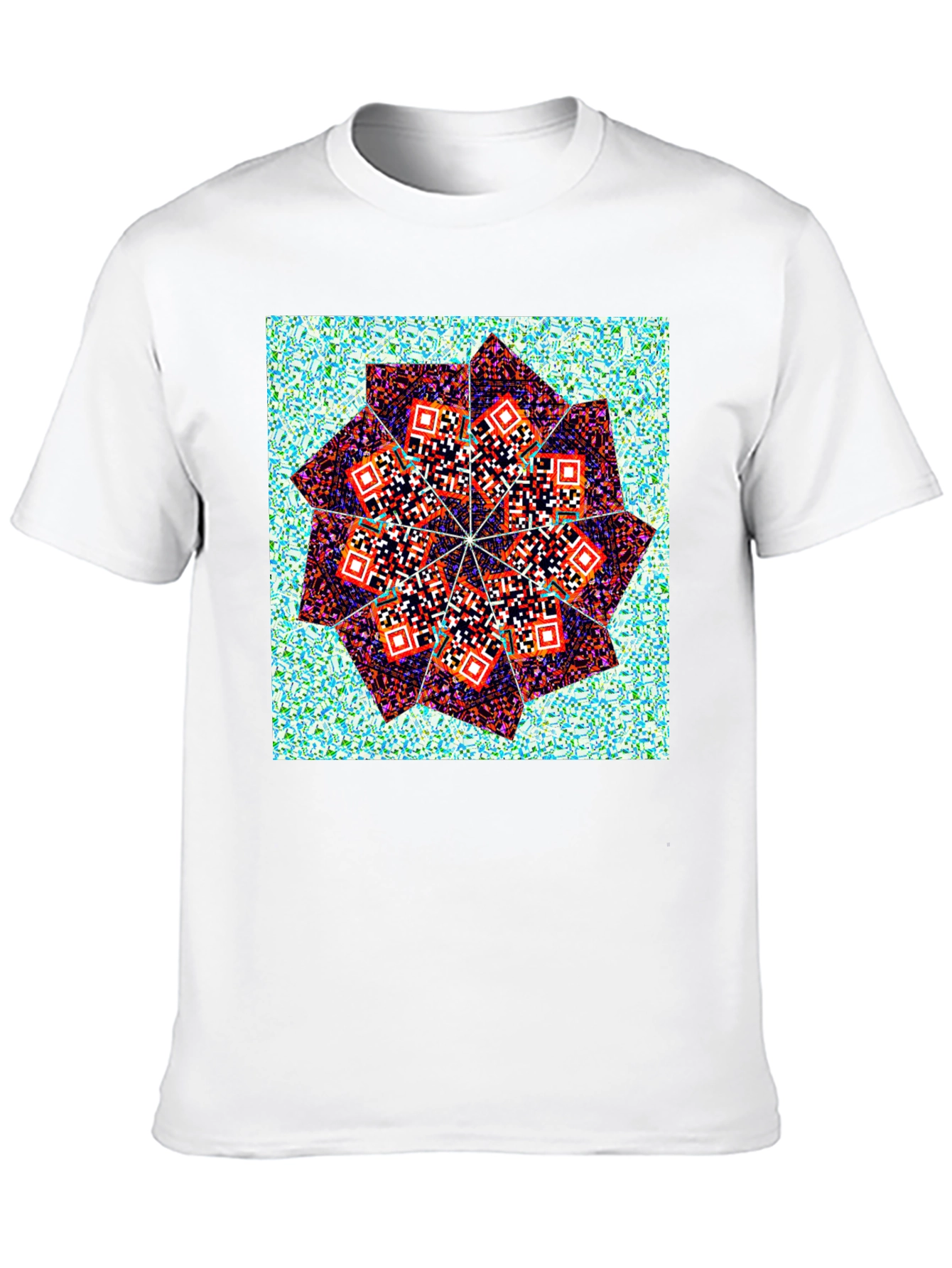 Geometric Print Crew Neck T-Shirt