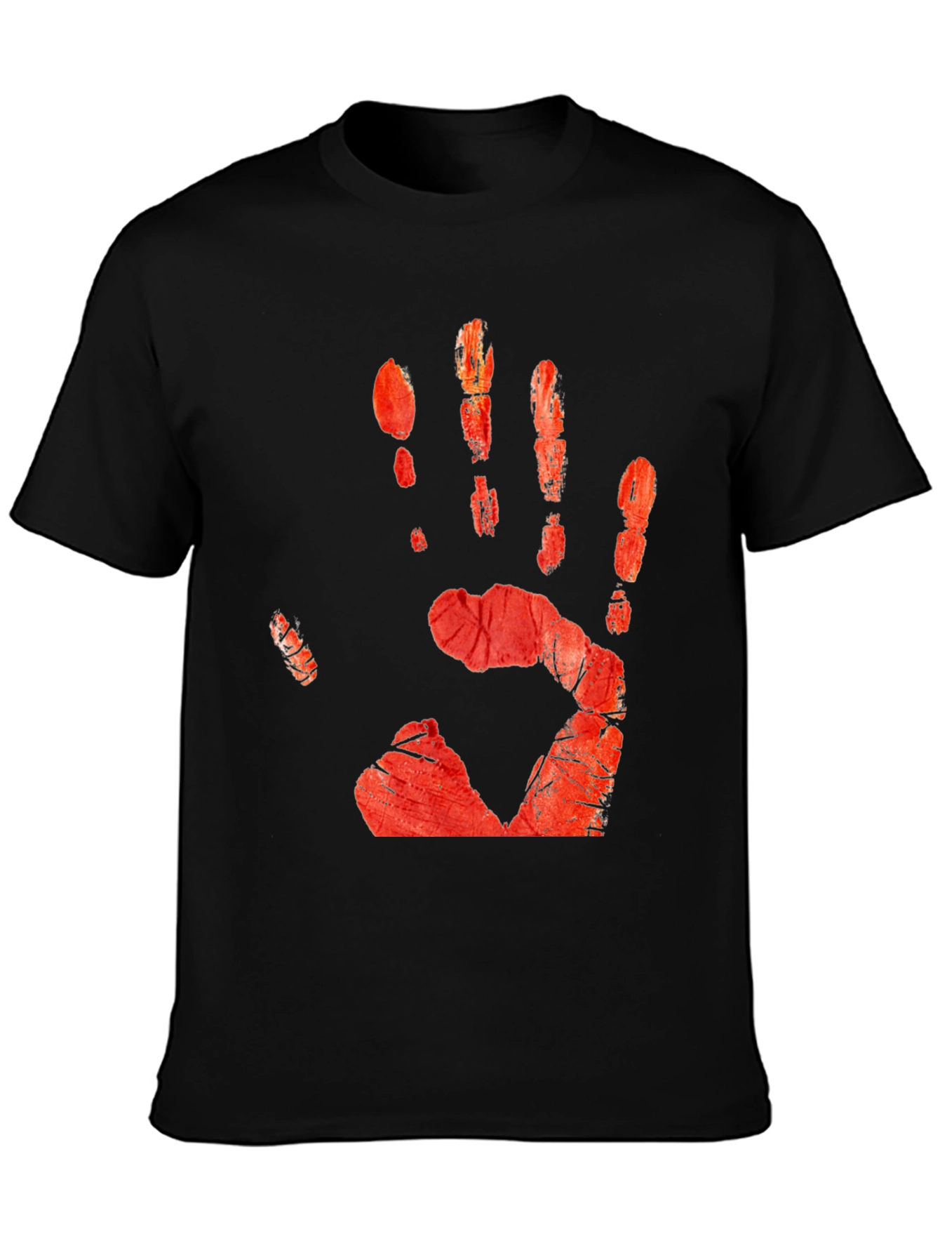 Bloody Handprint Graphic Tee - Halloween Ready!