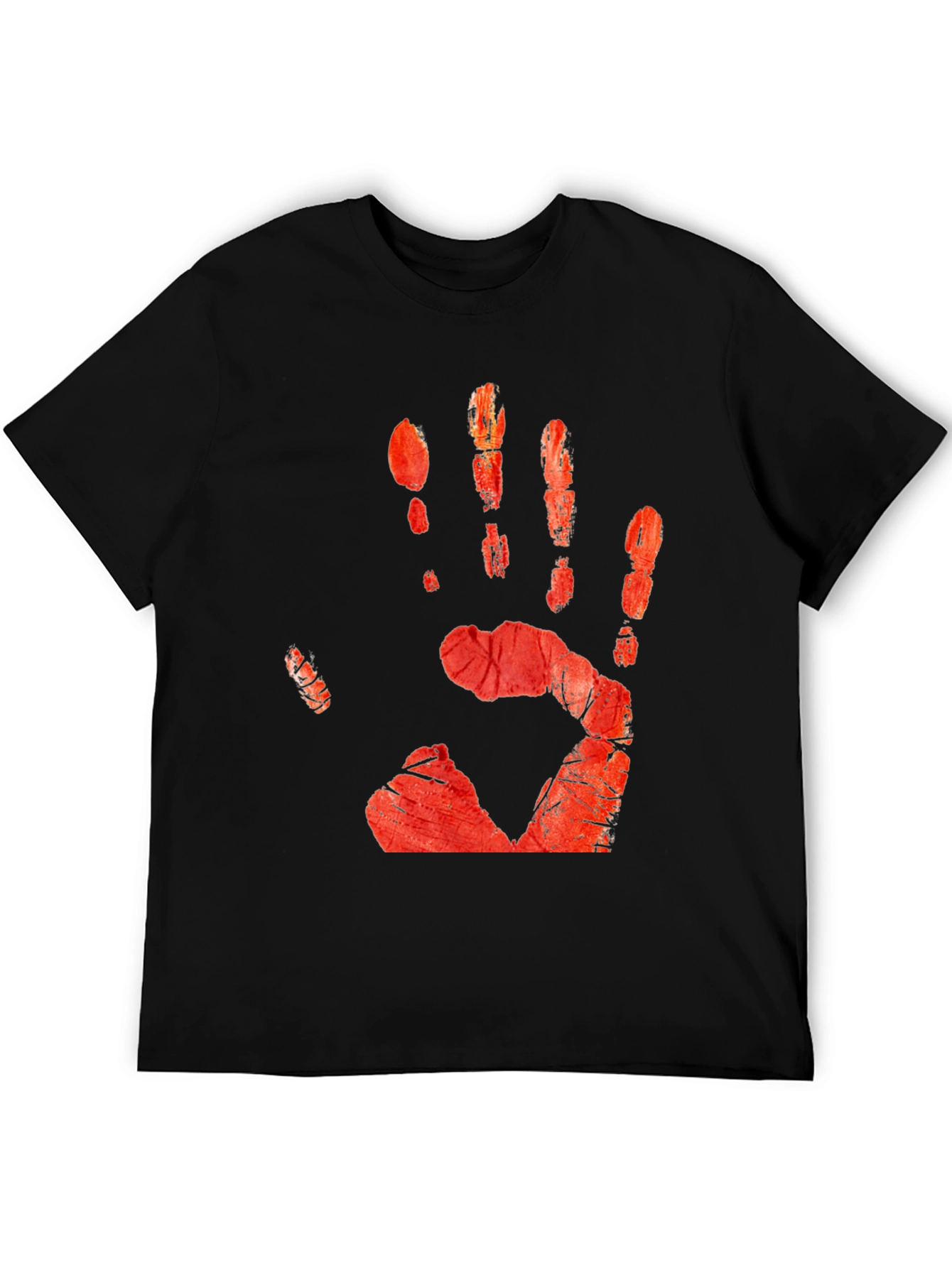 Bloody Handprint Graphic Tee - Halloween Ready!