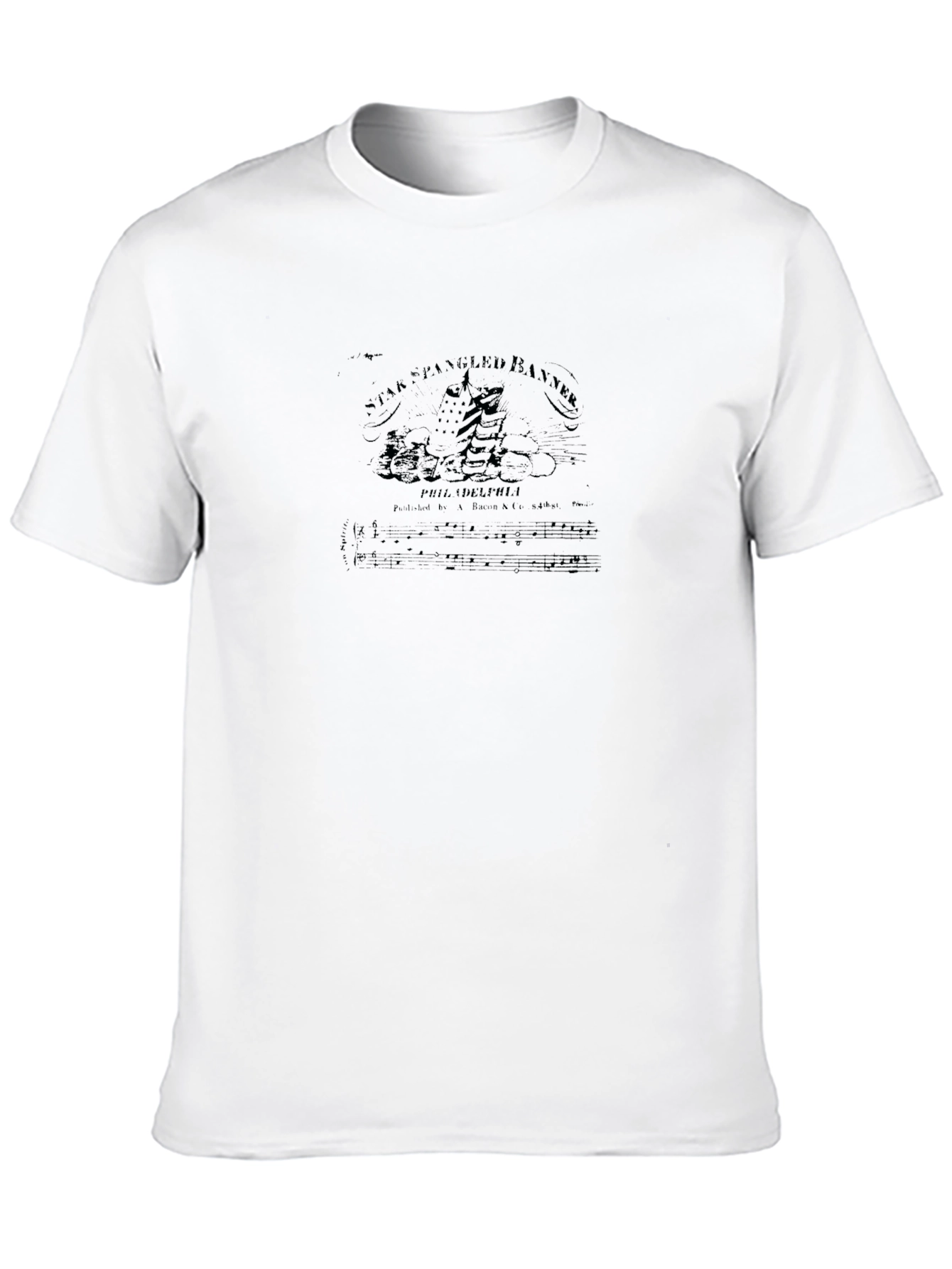 Star Spangled Banner Graphic Tee - Black