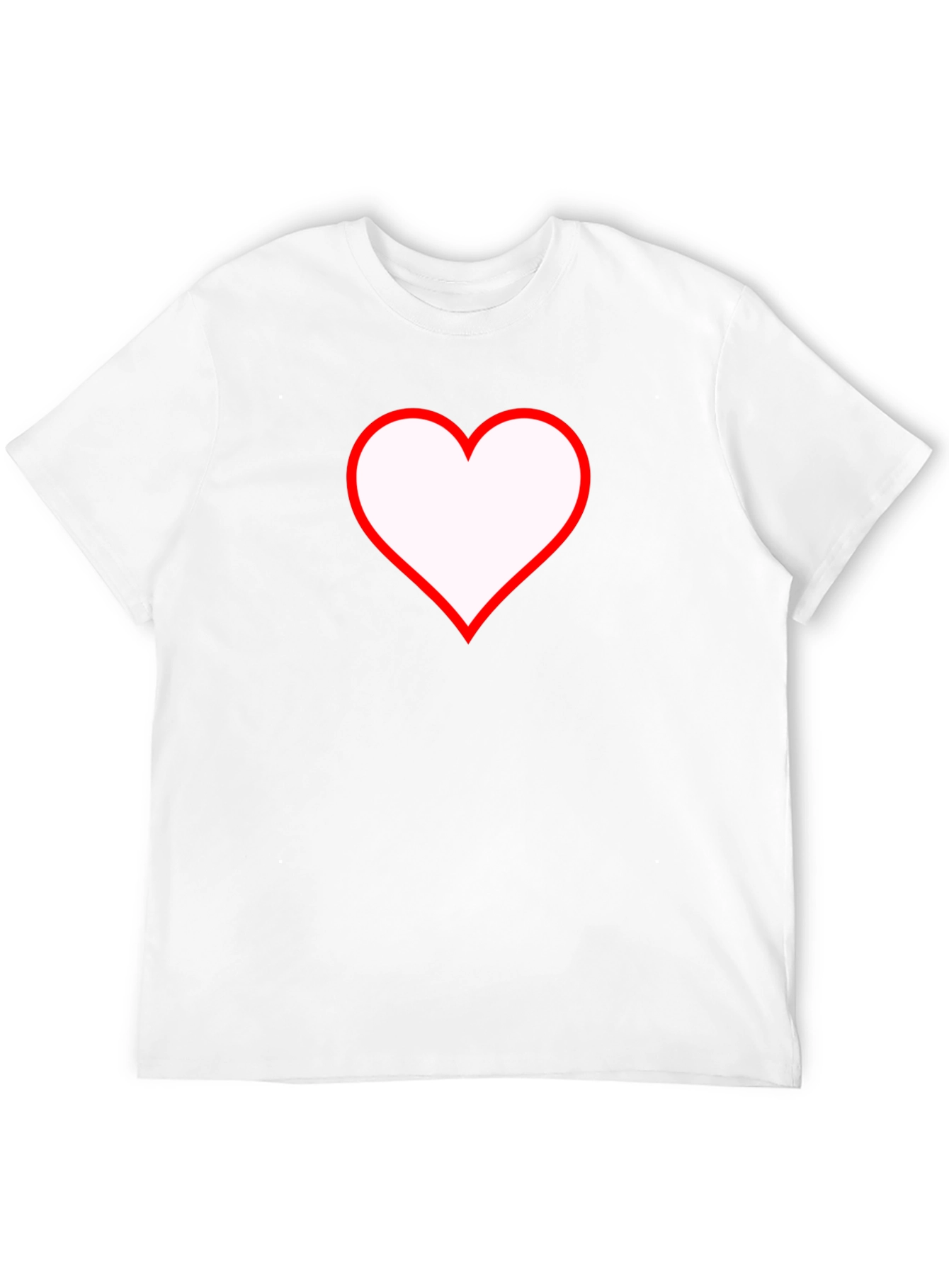 Heart Graphic T-Shirt - Black Cotton Casual Tee