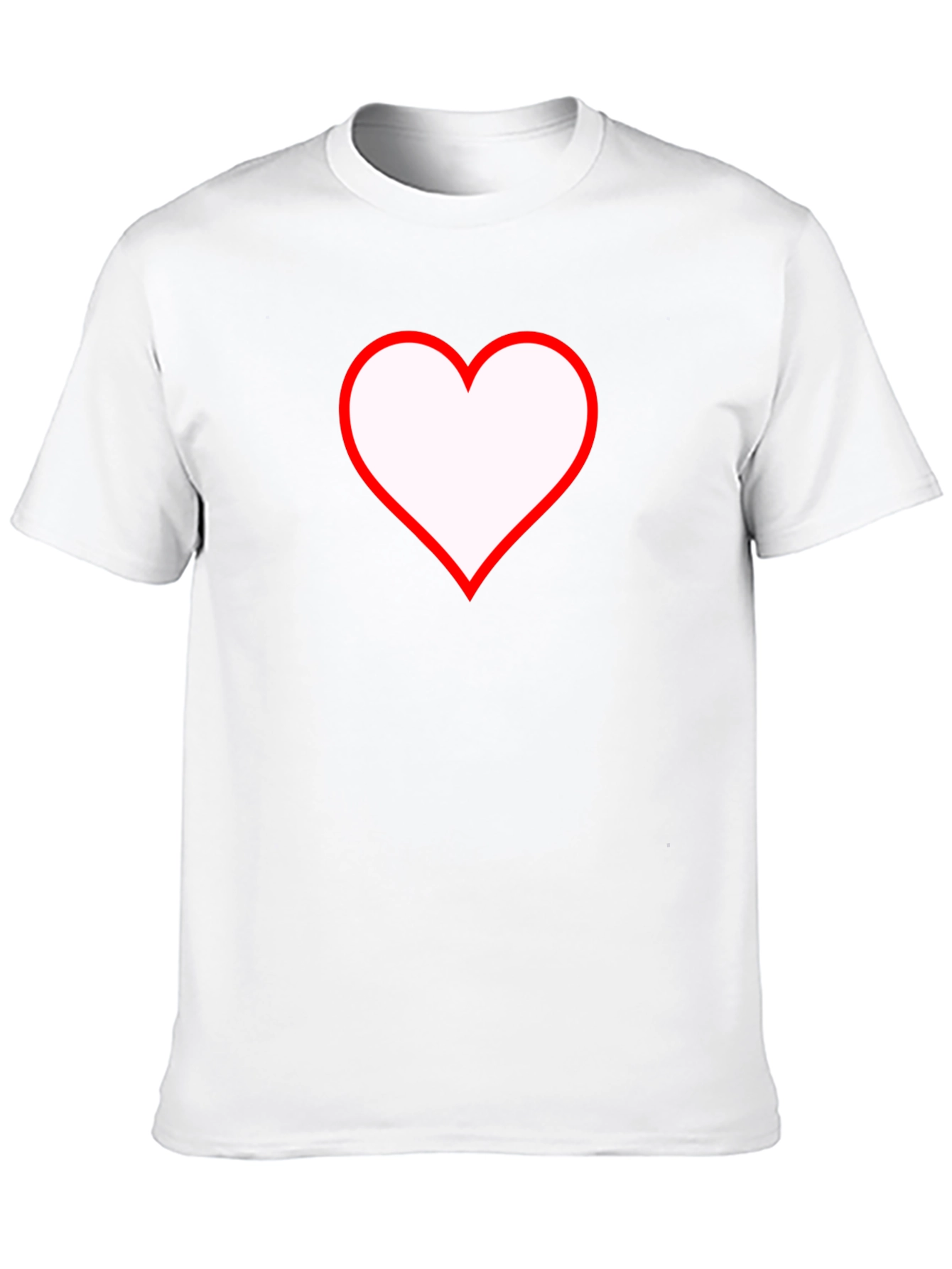 Heart Graphic T-Shirt - Black Cotton Casual Tee