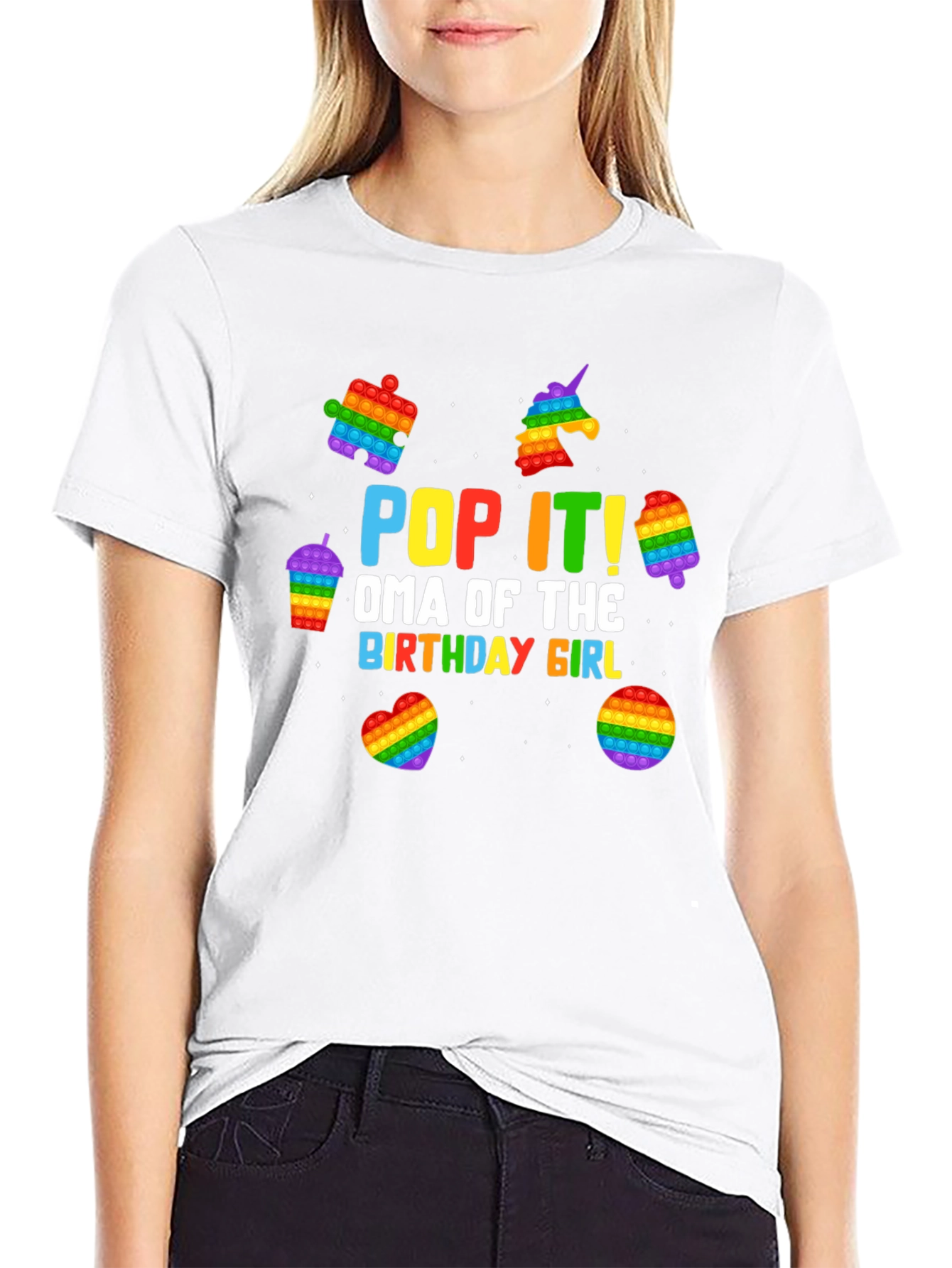 Pop It! Oma Birthday Girl T-Shirt