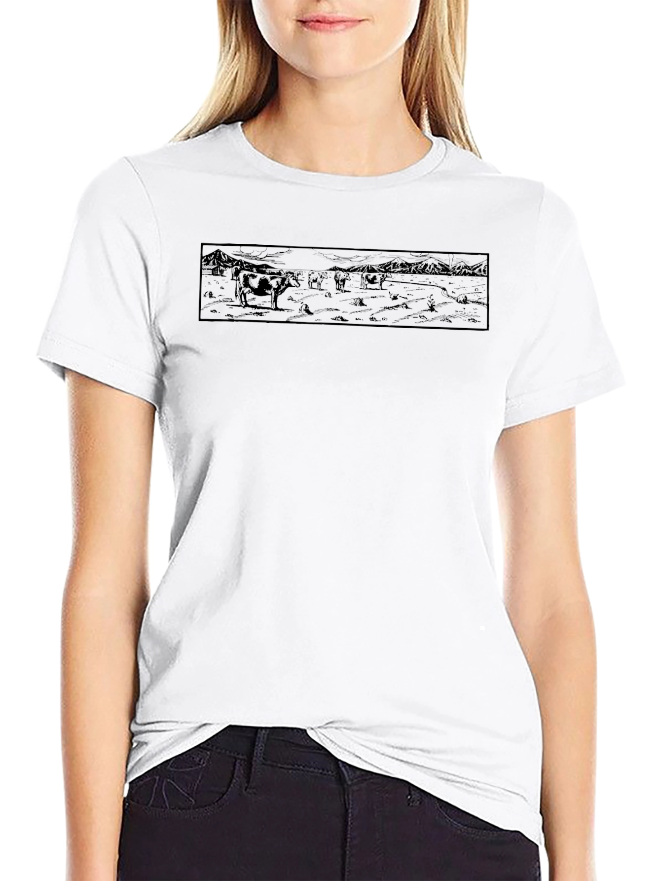 Cows in a Field Graphic T-Shirt