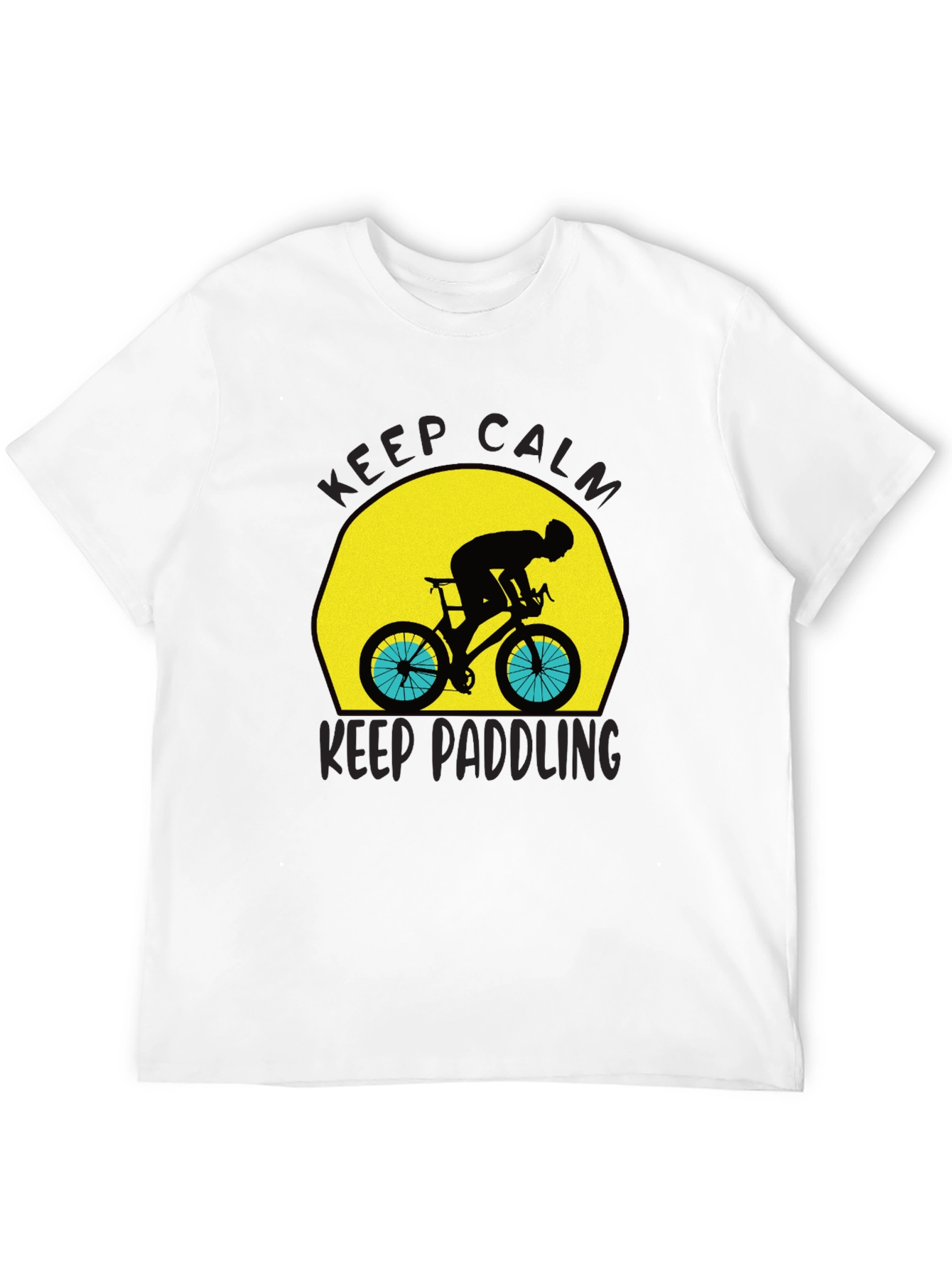 Keep Calm Cycling T-Shirt - Black