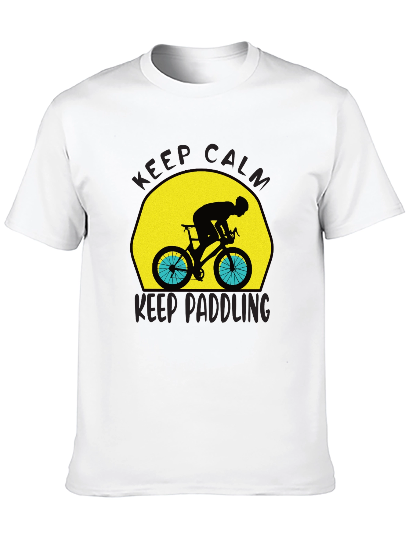 Keep Calm Cycling T-Shirt - Black