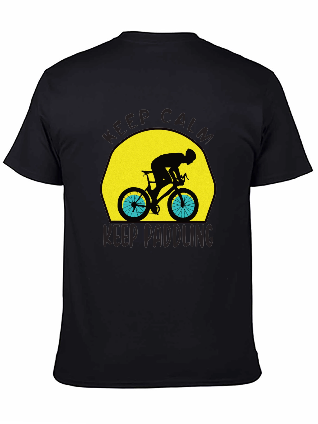 Keep Calm Cycling T-Shirt - Black