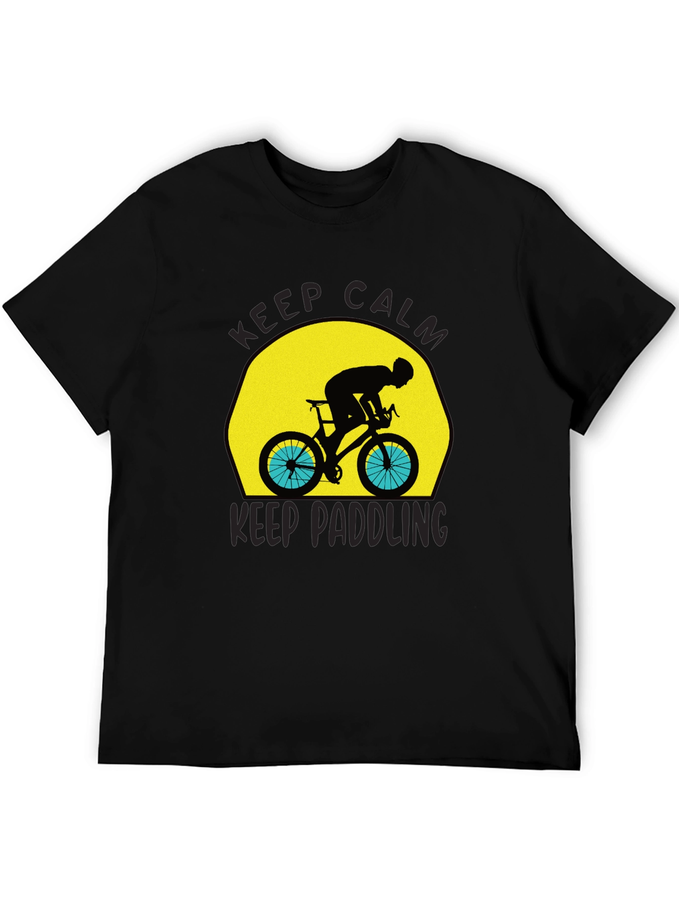 Keep Calm Cycling T-Shirt - Black