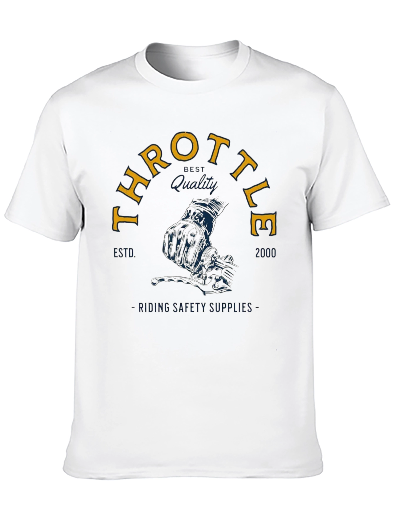Throttle Rider Graphic Tee - Black Cotton