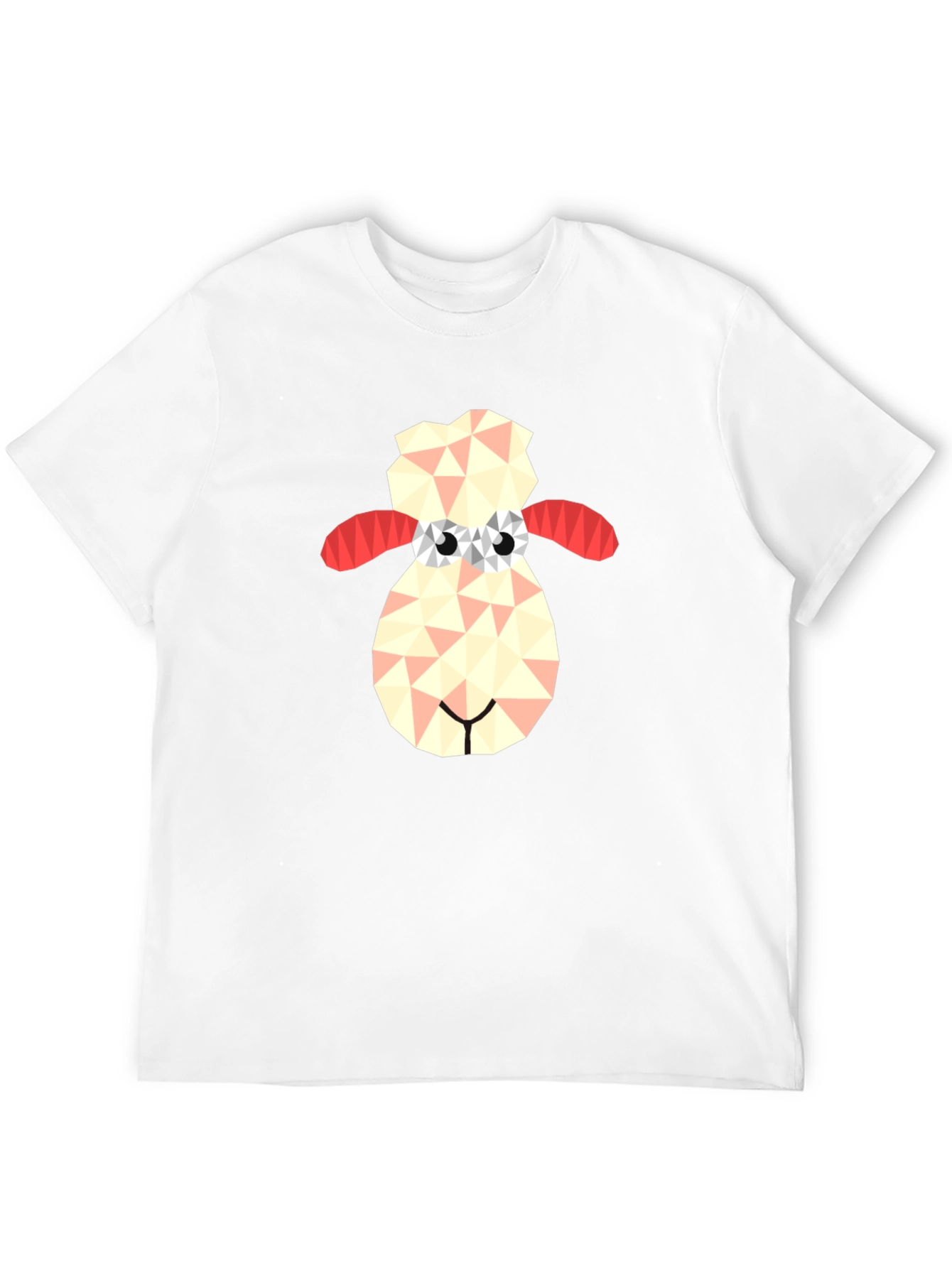 Geometric Sheep Graphic Tee - Black T-Shirt