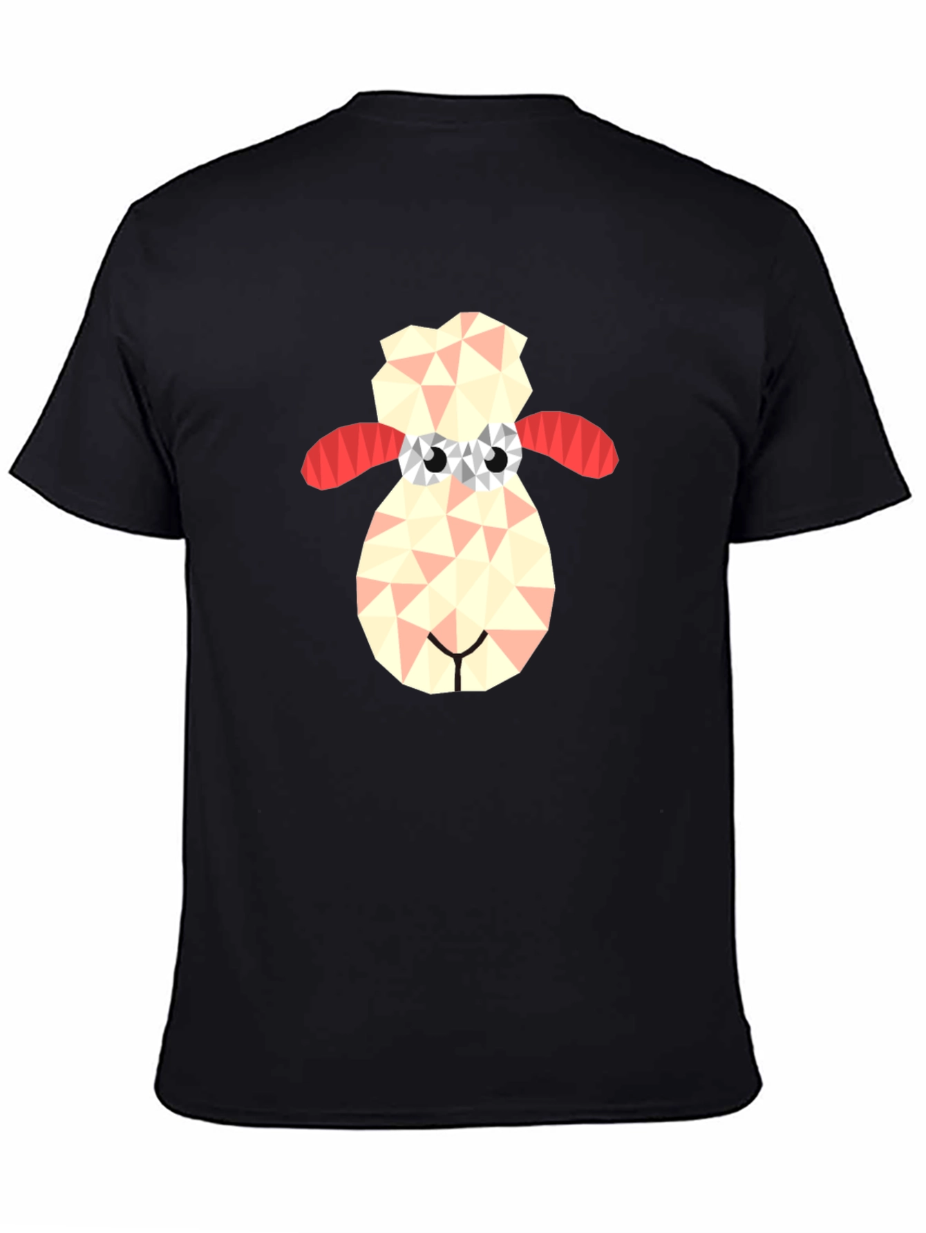 Geometric Sheep Graphic Tee - Black T-Shirt