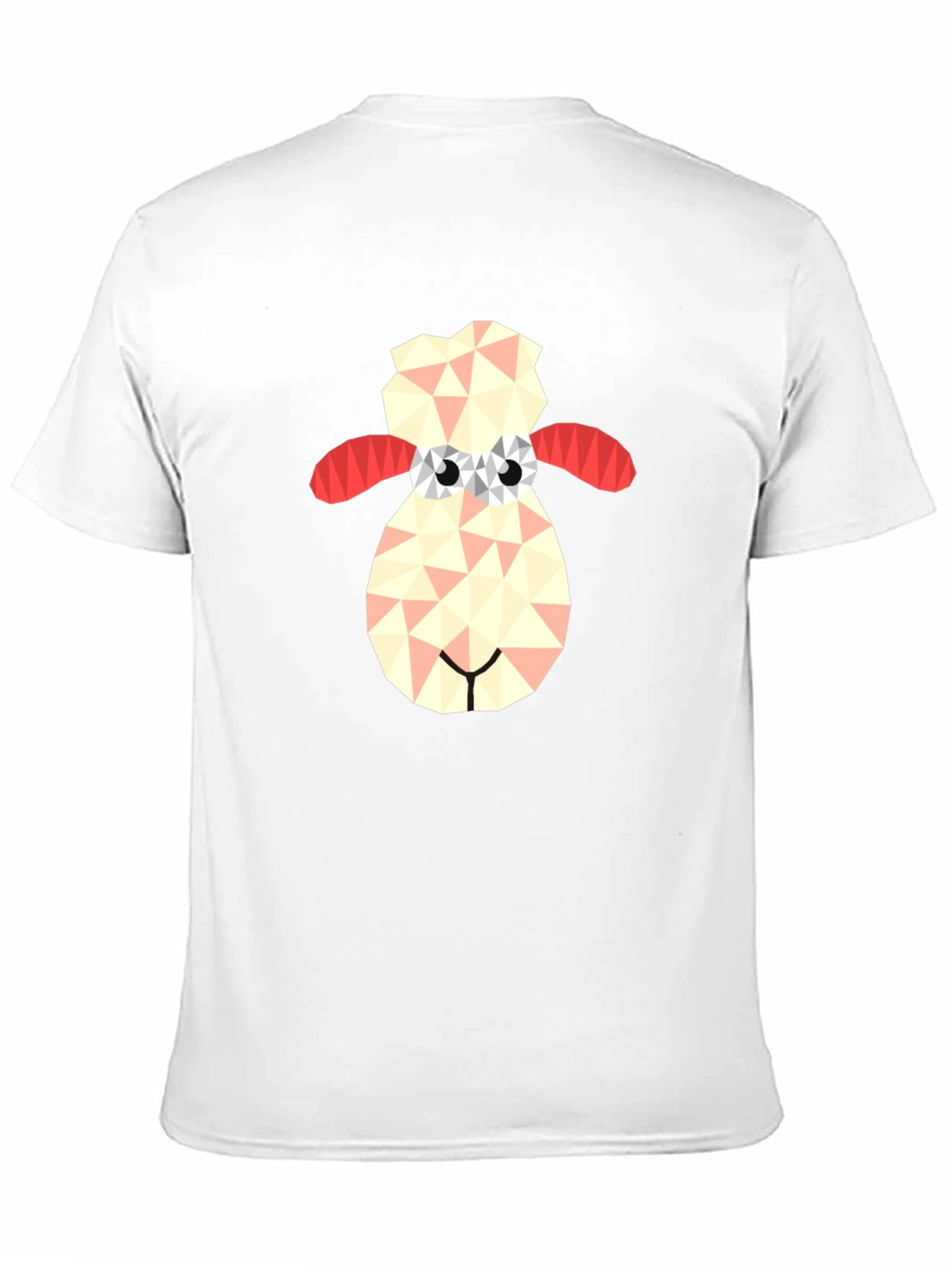 Geometric Sheep Graphic Tee - Black T-Shirt