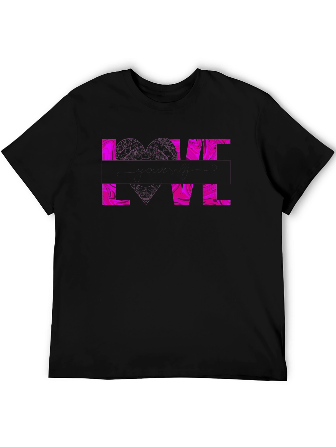 Love Graphic Print Tee - Black