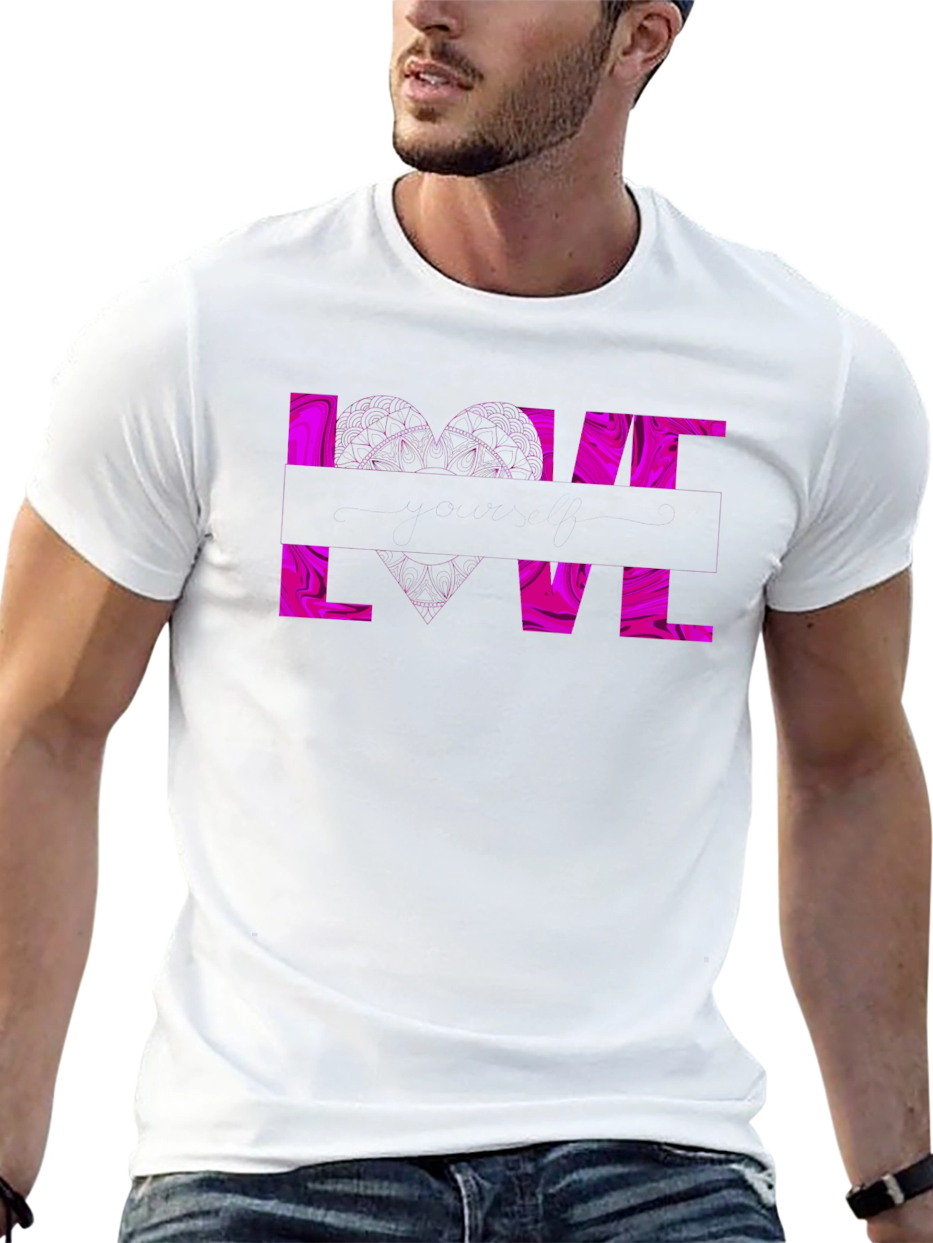 Love Graphic Print Tee - Black