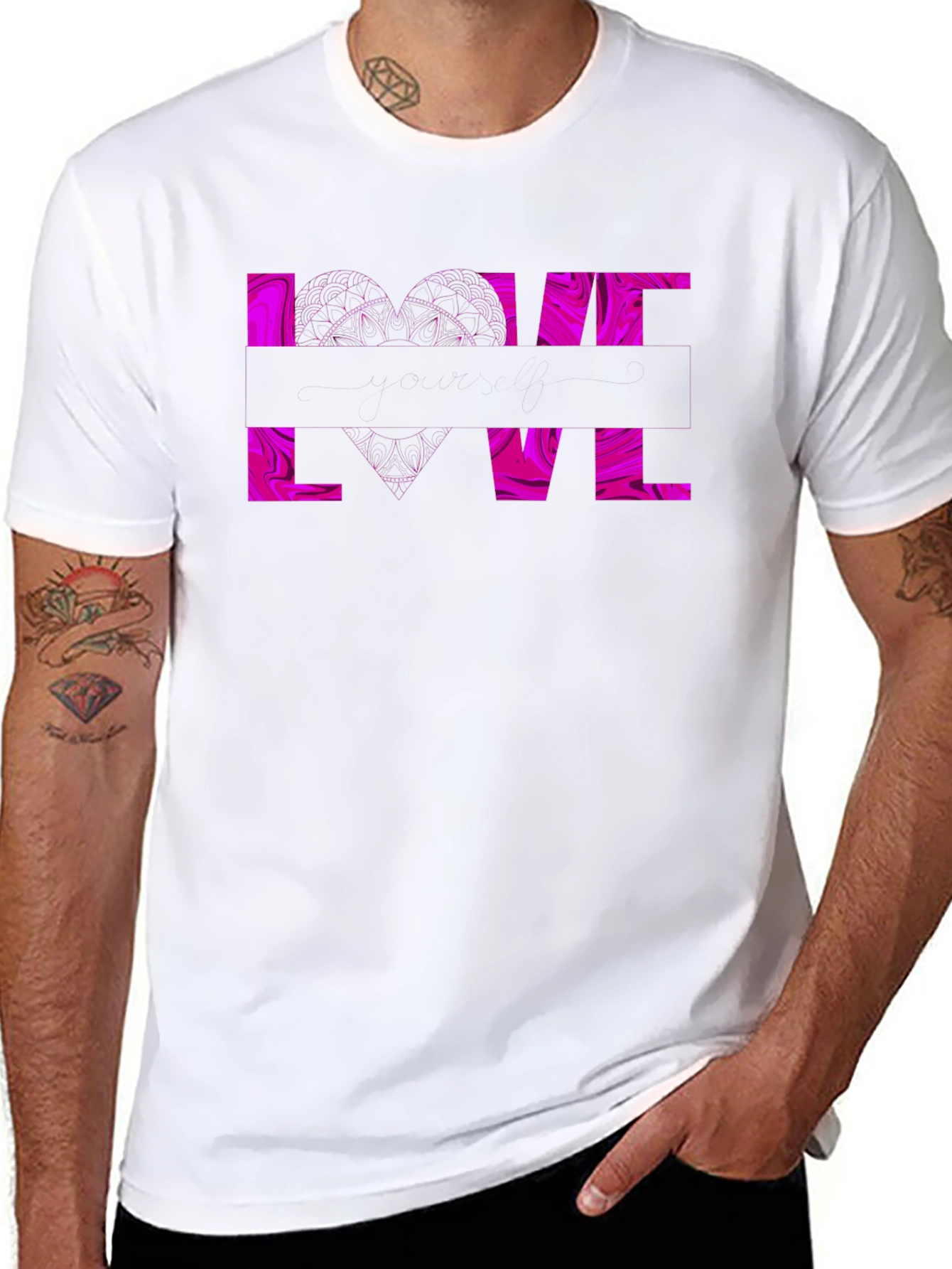 Love Graphic Print Tee - Black