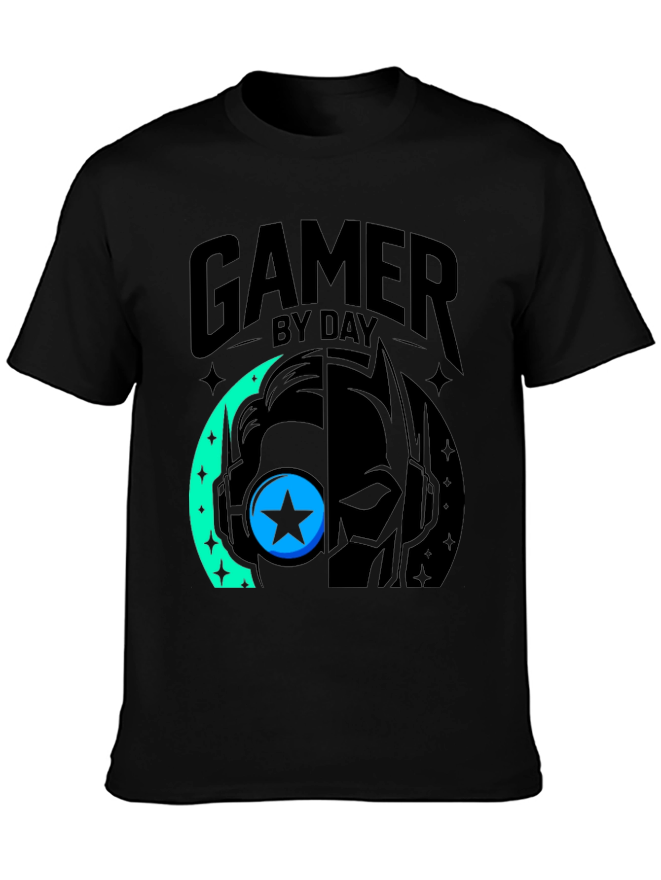Gamer By Day Black Graphic Tee