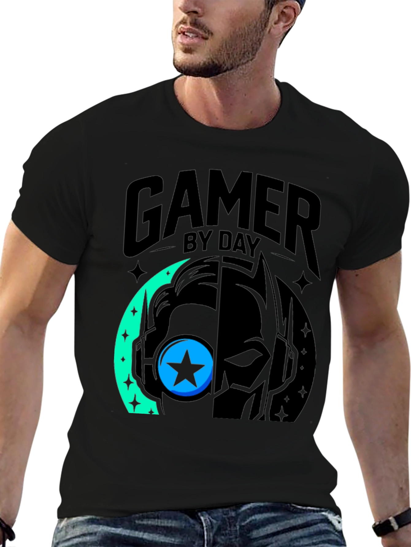 Gamer By Day Black Graphic Tee