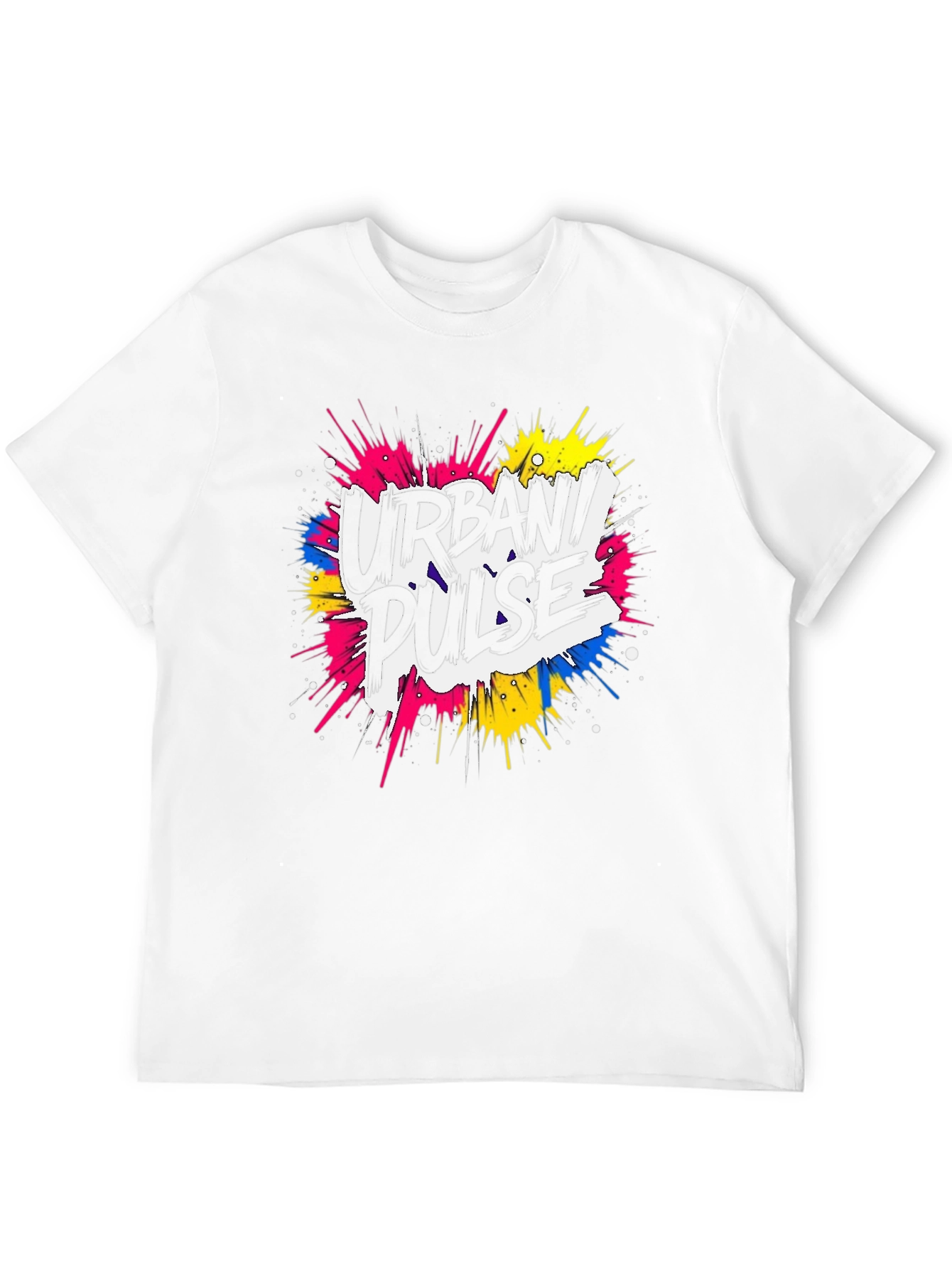 Urban Pulse Graphic Print Black T-Shirt