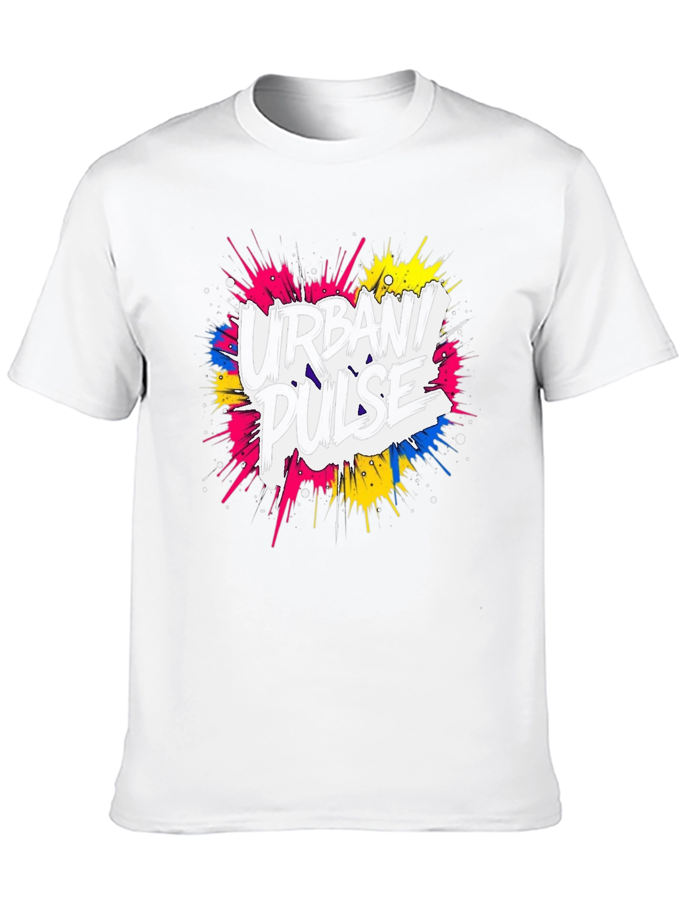 Urban Pulse Graphic Print Black T-Shirt