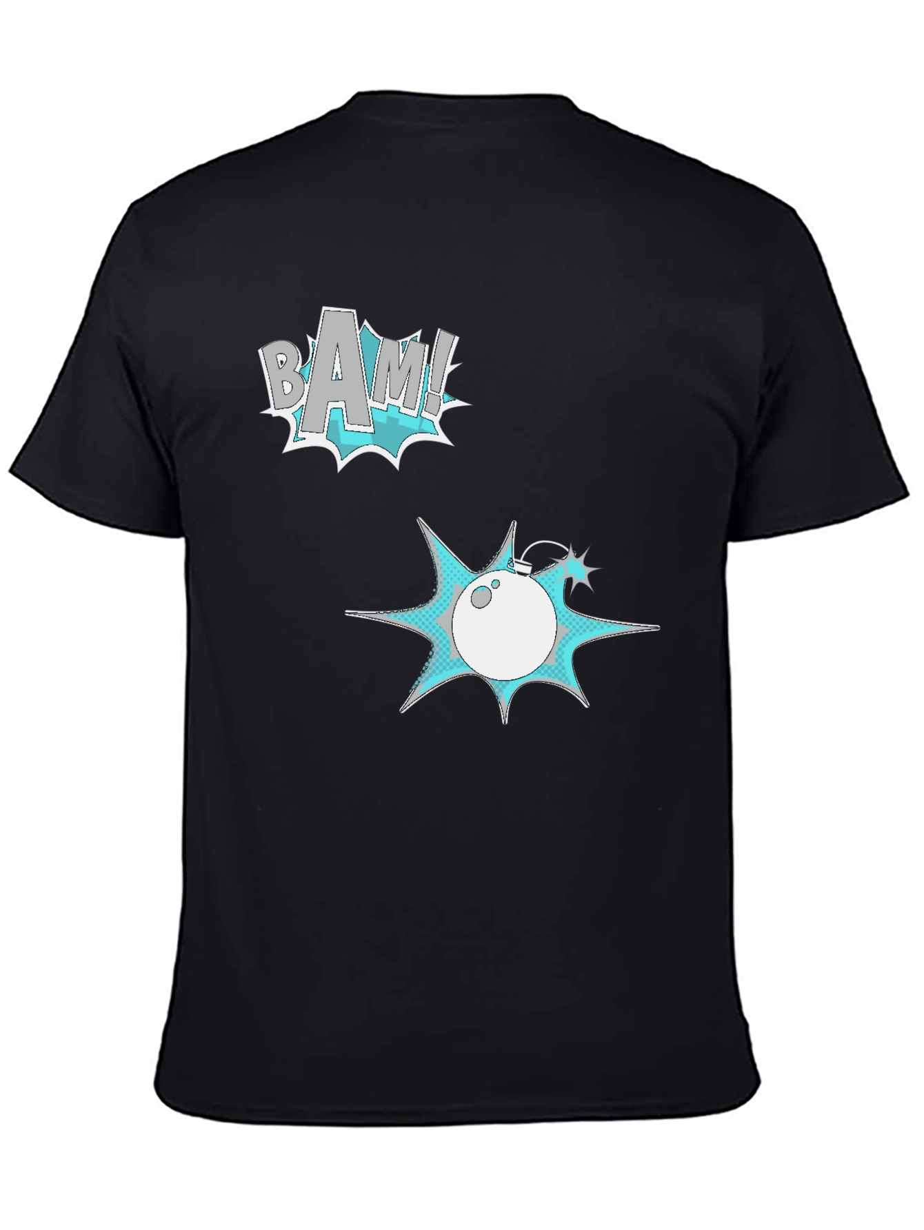 Comic Style Graphic Tee - BAM! and Bomb