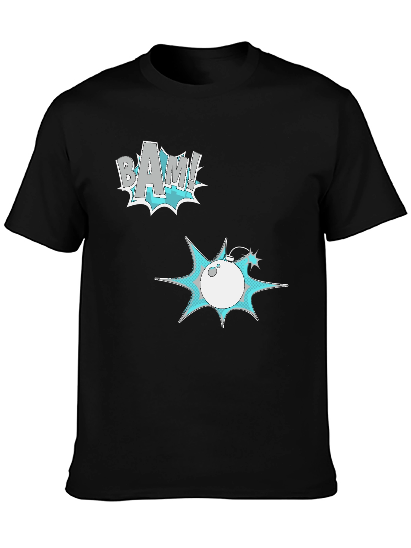 Comic Style Graphic Tee - BAM! and Bomb