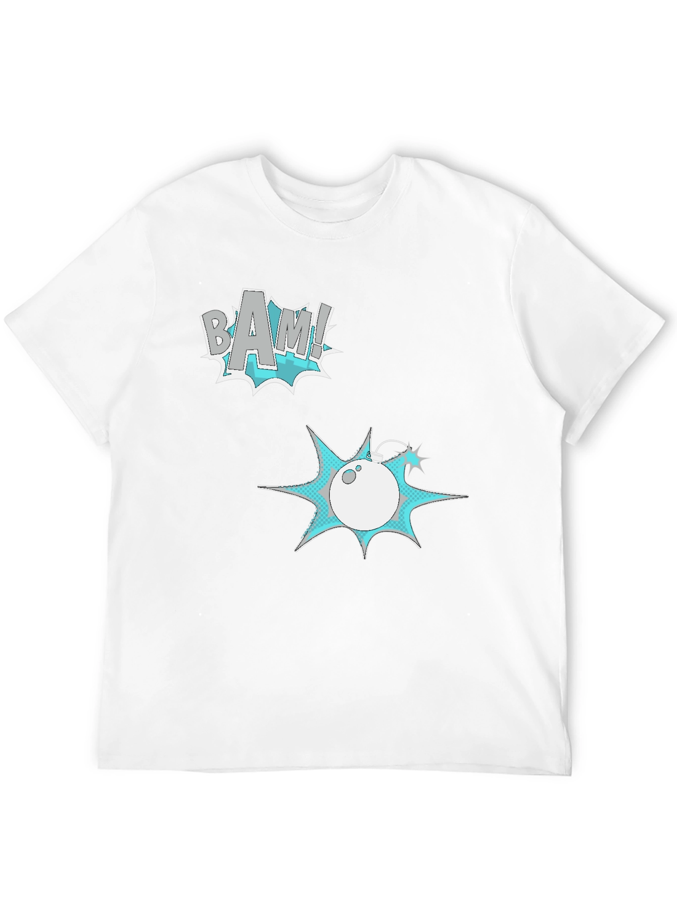 Comic Style Graphic Tee - BAM! and Bomb
