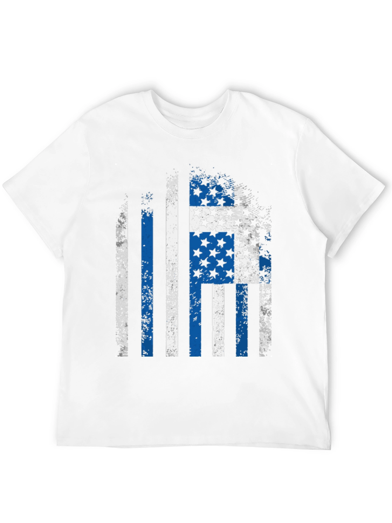 Distressed Blue Line Flag T-Shirt