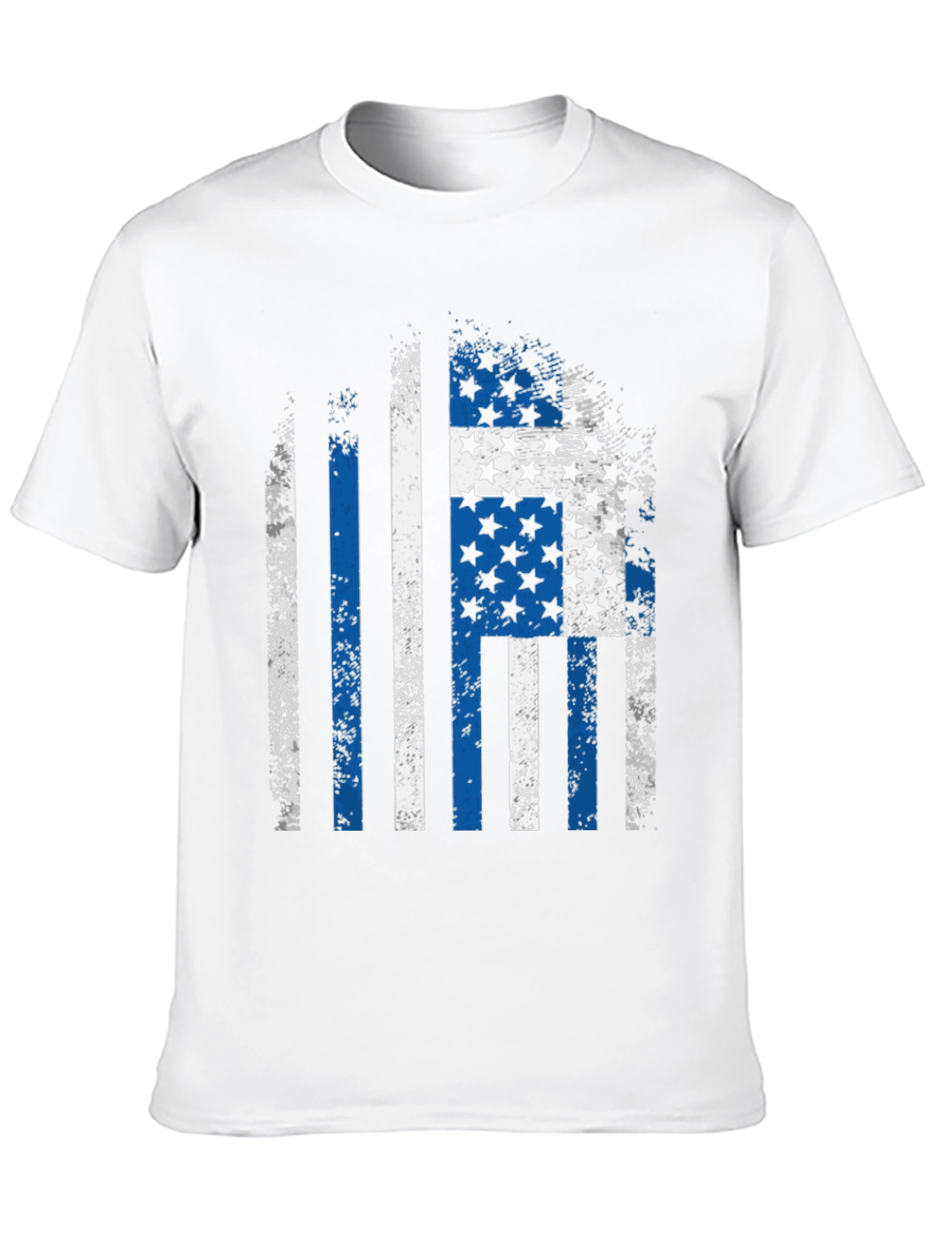 Distressed Blue Line Flag T-Shirt